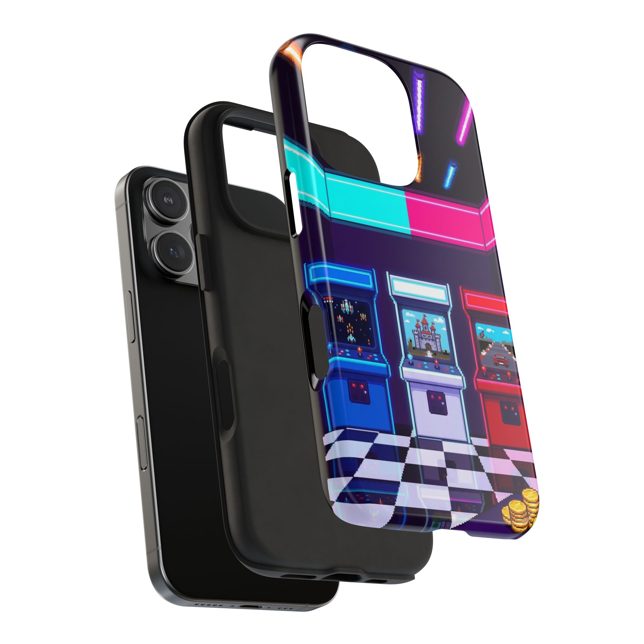 Retro Pixel Arcade Nights — Tough Phone Case