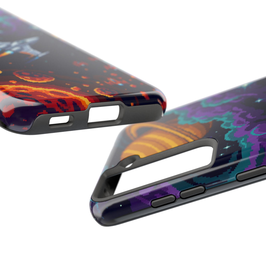 Retro Pixel Galactic Hero — Tough Phone Case