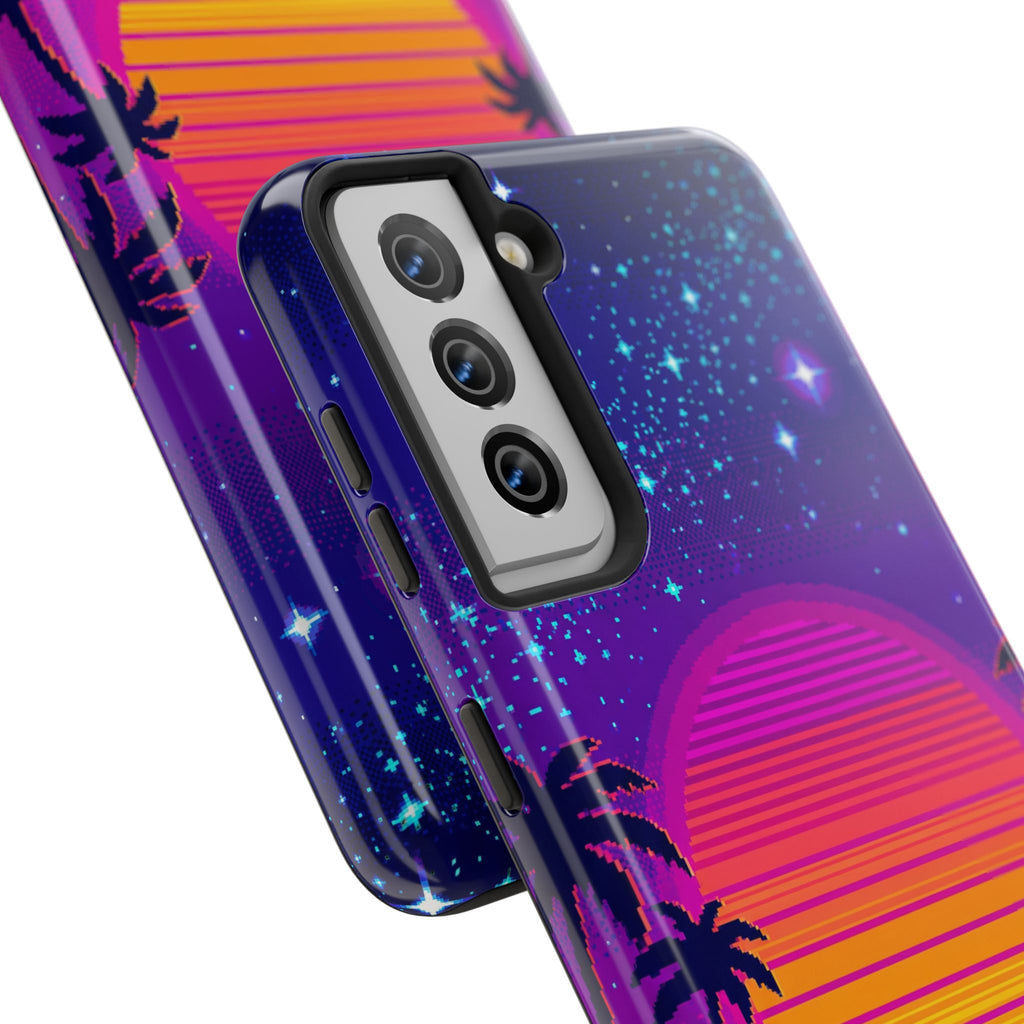 Retro Pixel 8-Bit Sunset — Tough Phone Case
