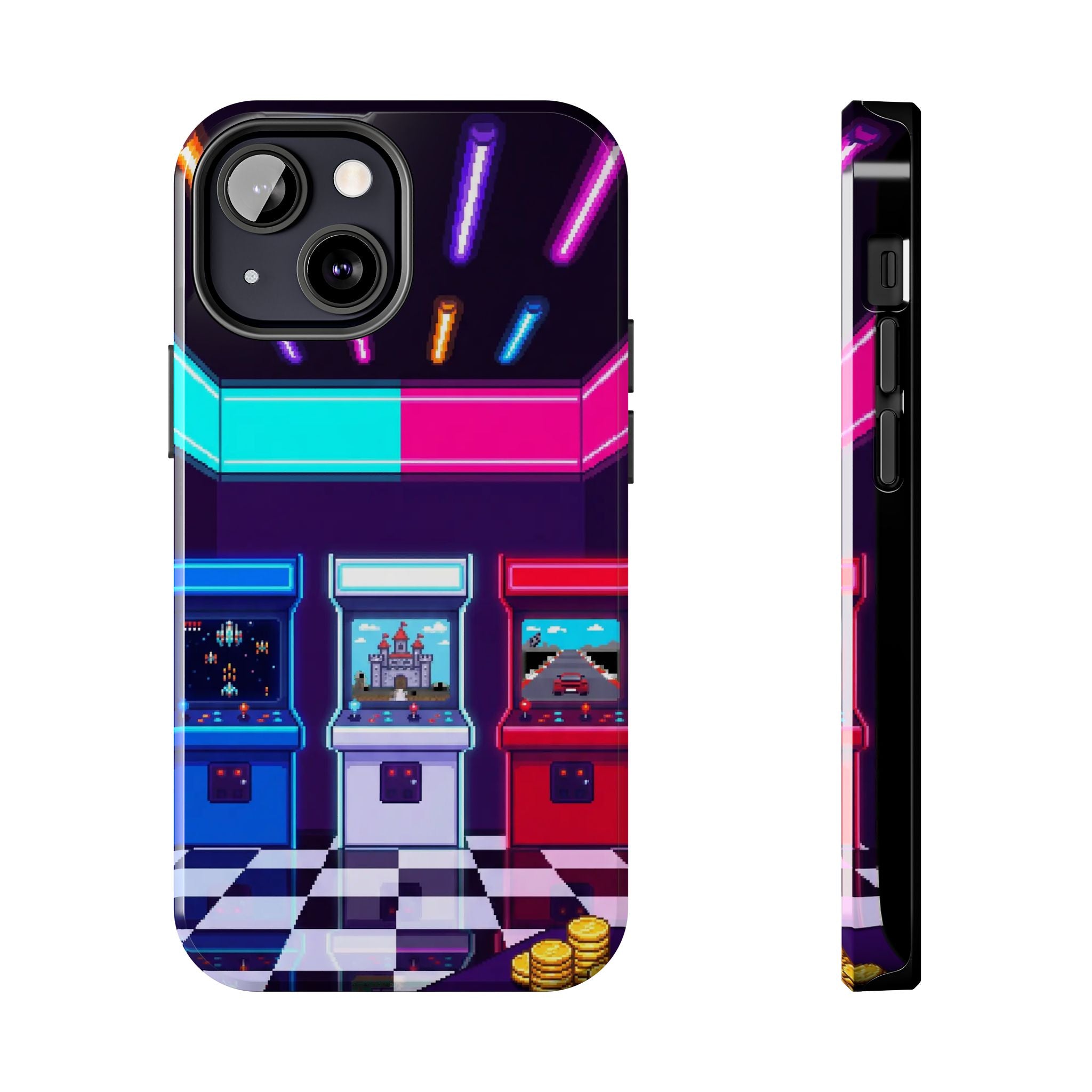 Retro Pixel Arcade Nights — Tough Phone Case