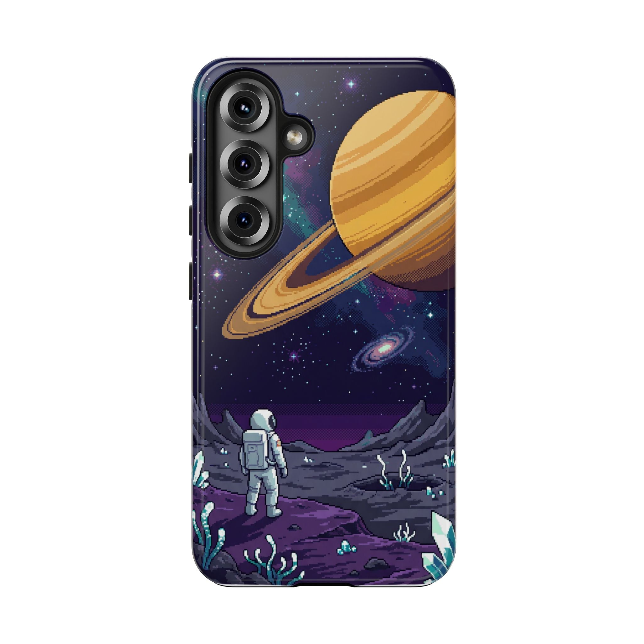 Retro Pixel Astronaut on an Alien World — Tough Phone Case