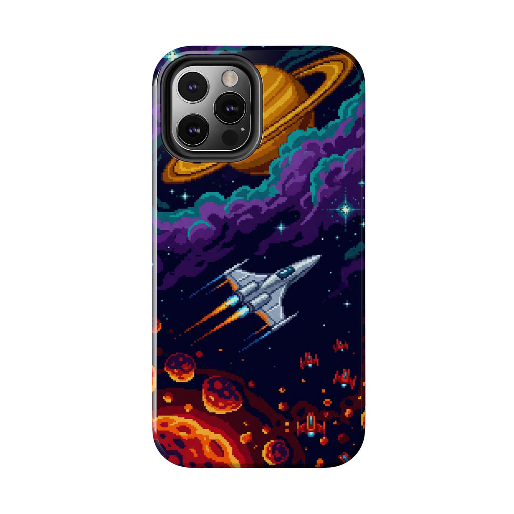Retro Pixel Galactic Hero — Tough Phone Case