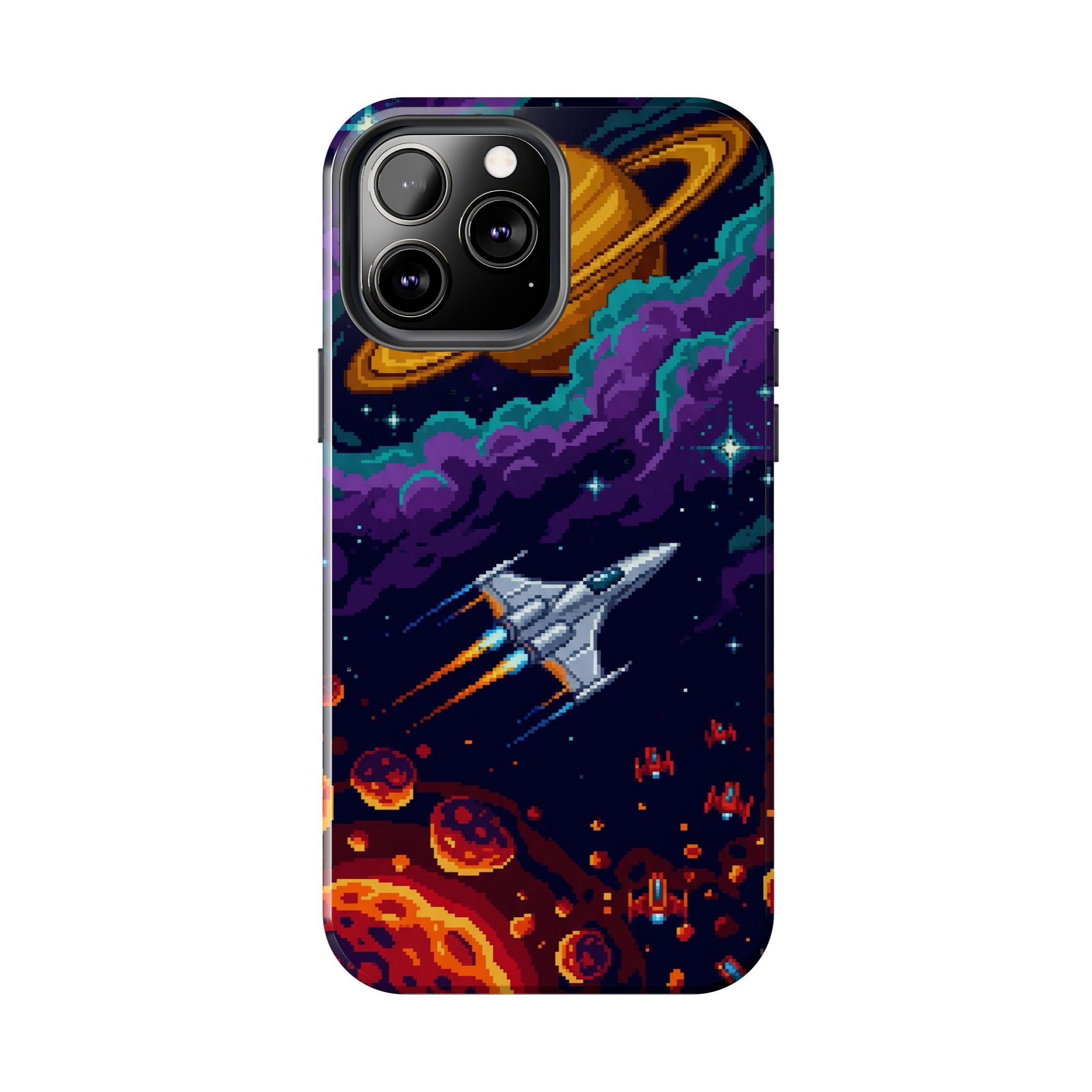 Retro Pixel Galactic Hero — Tough Phone Case