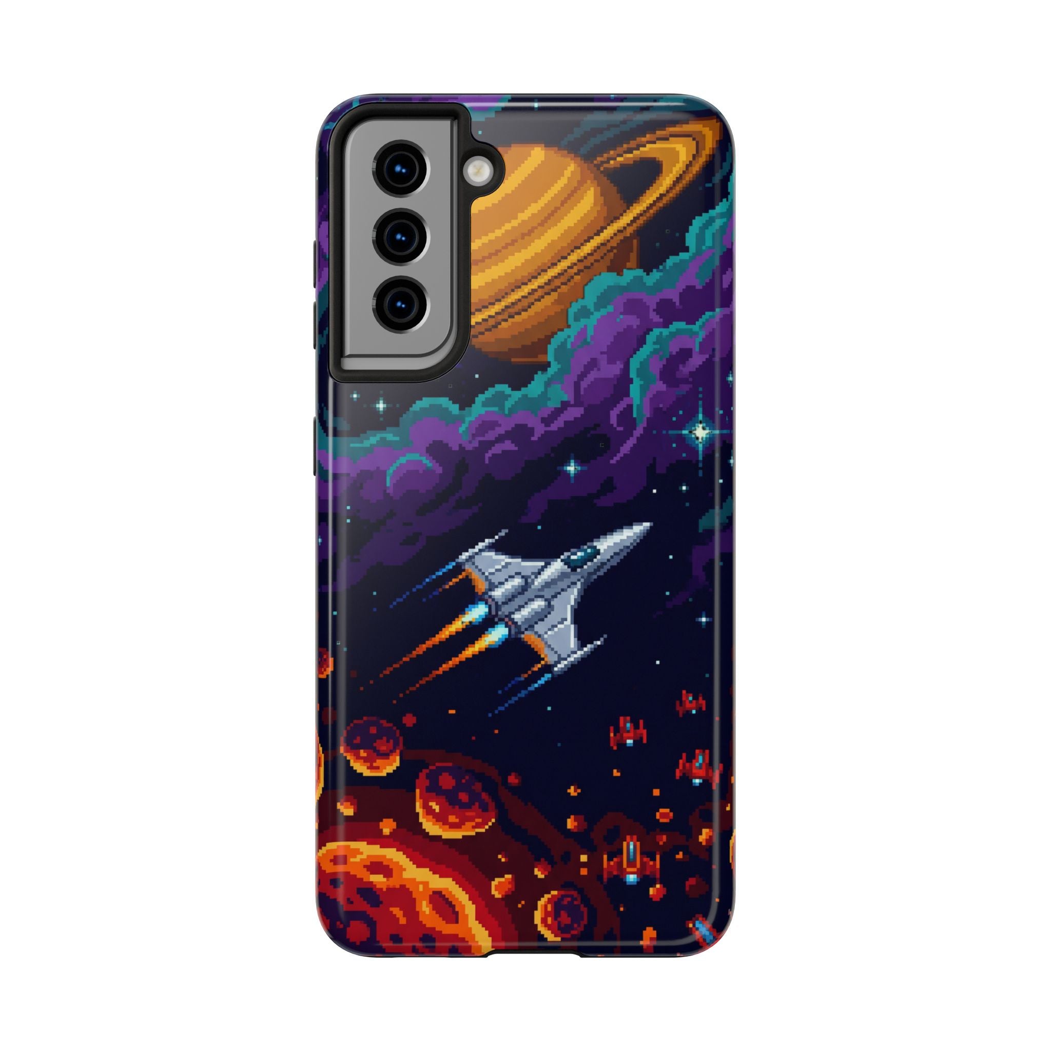 Retro Pixel Galactic Hero — Tough Phone Case