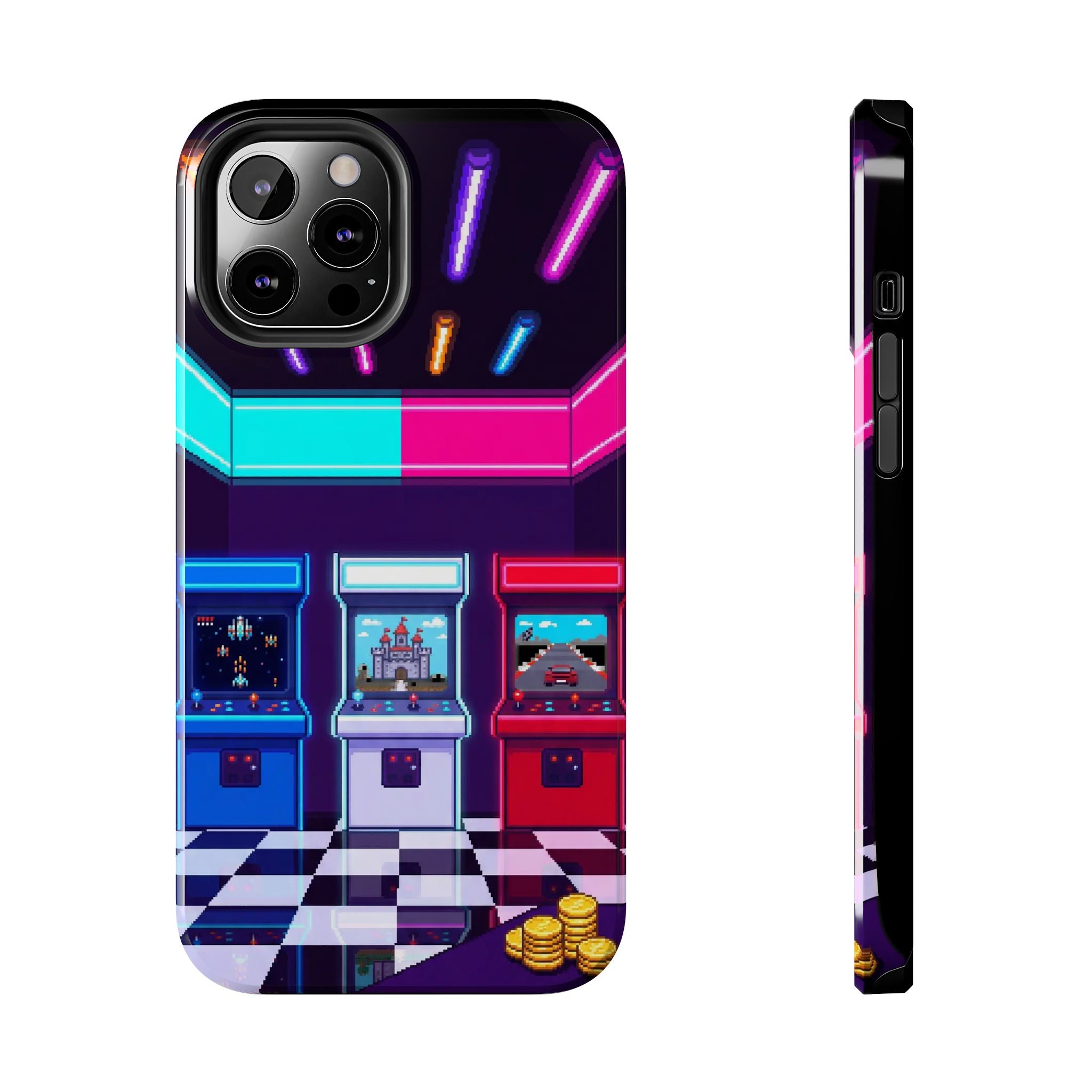 Retro Pixel Arcade Nights — Tough Phone Case