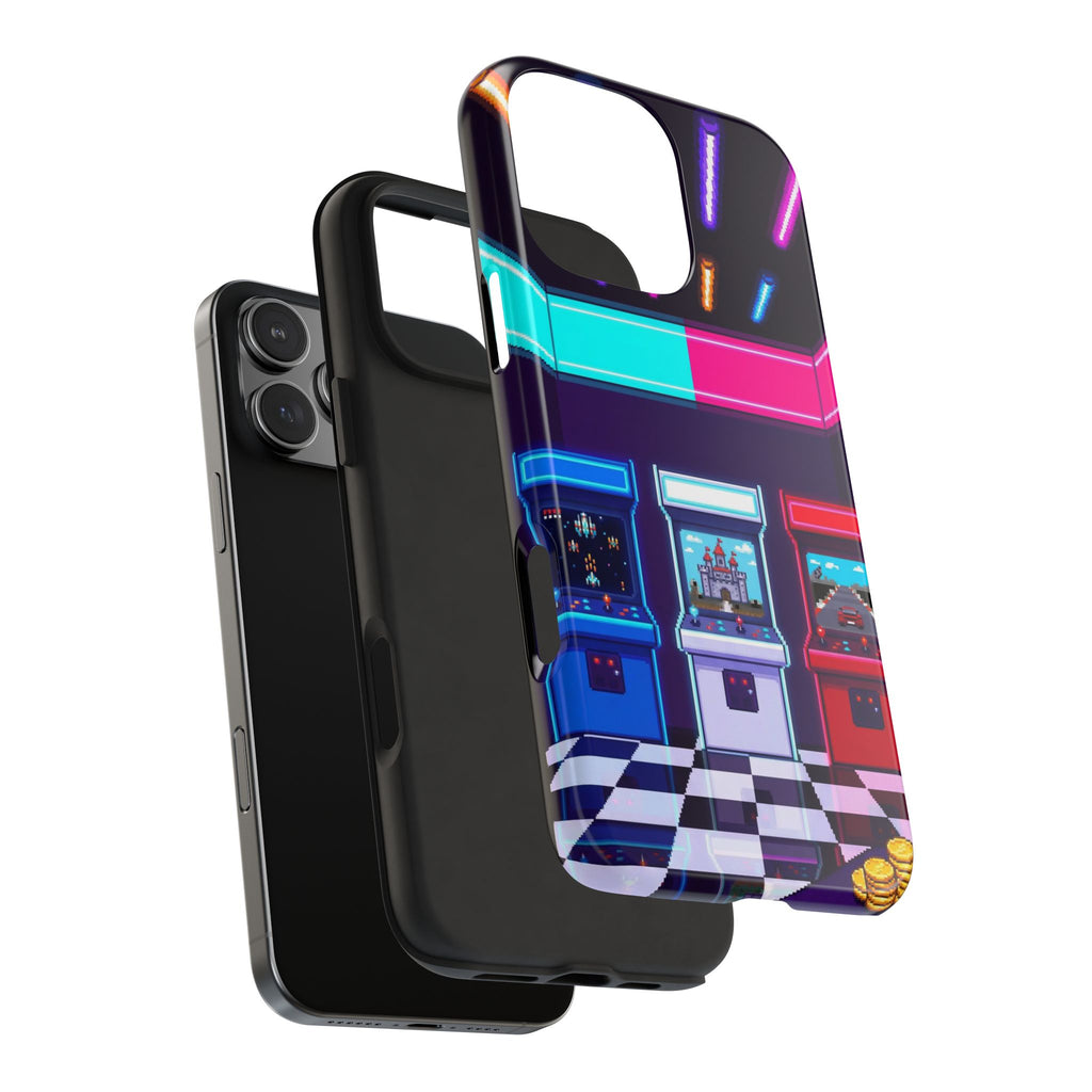 Retro Pixel Arcade Nights — Tough Phone Case