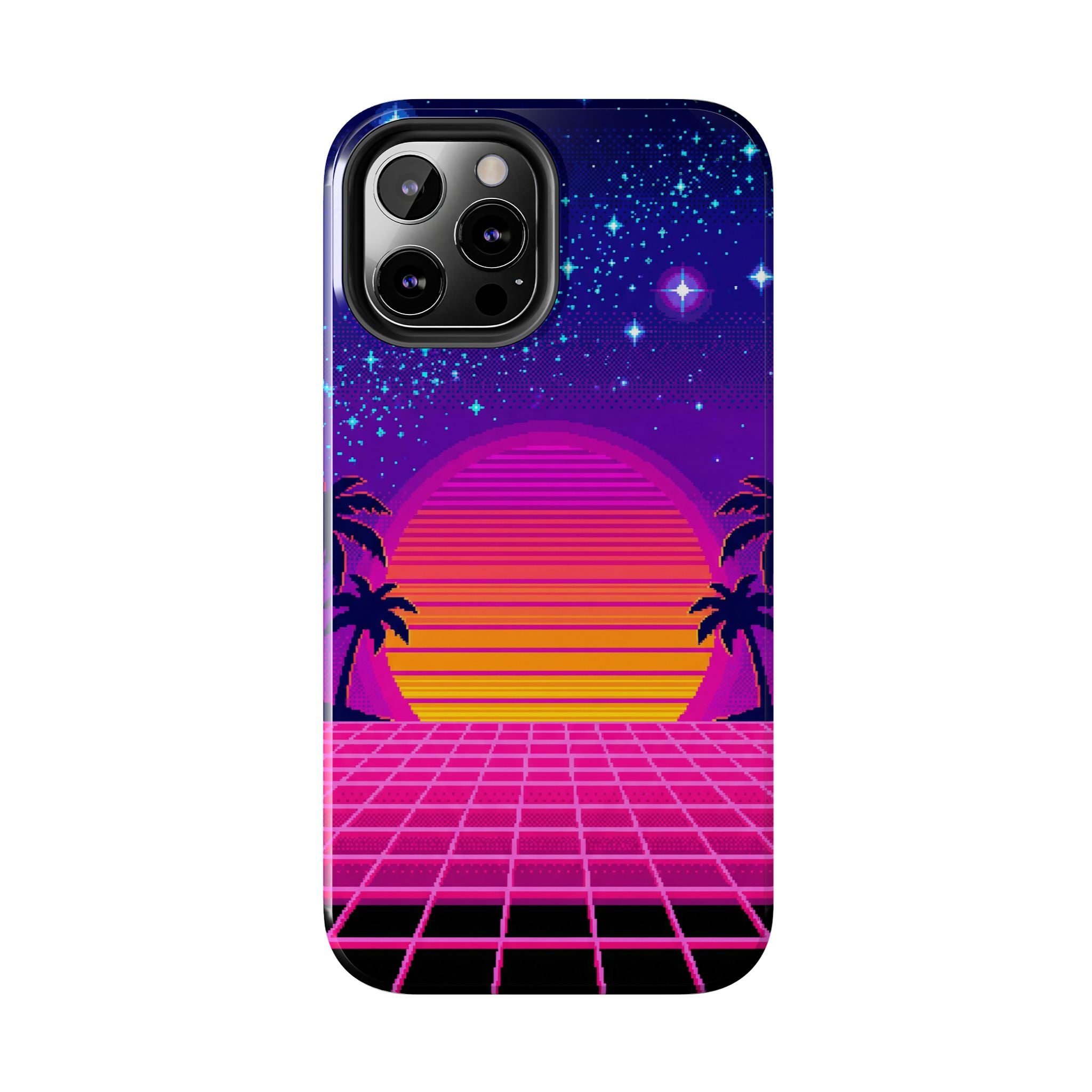 Retro Pixel 8-Bit Sunset — Tough Phone Case