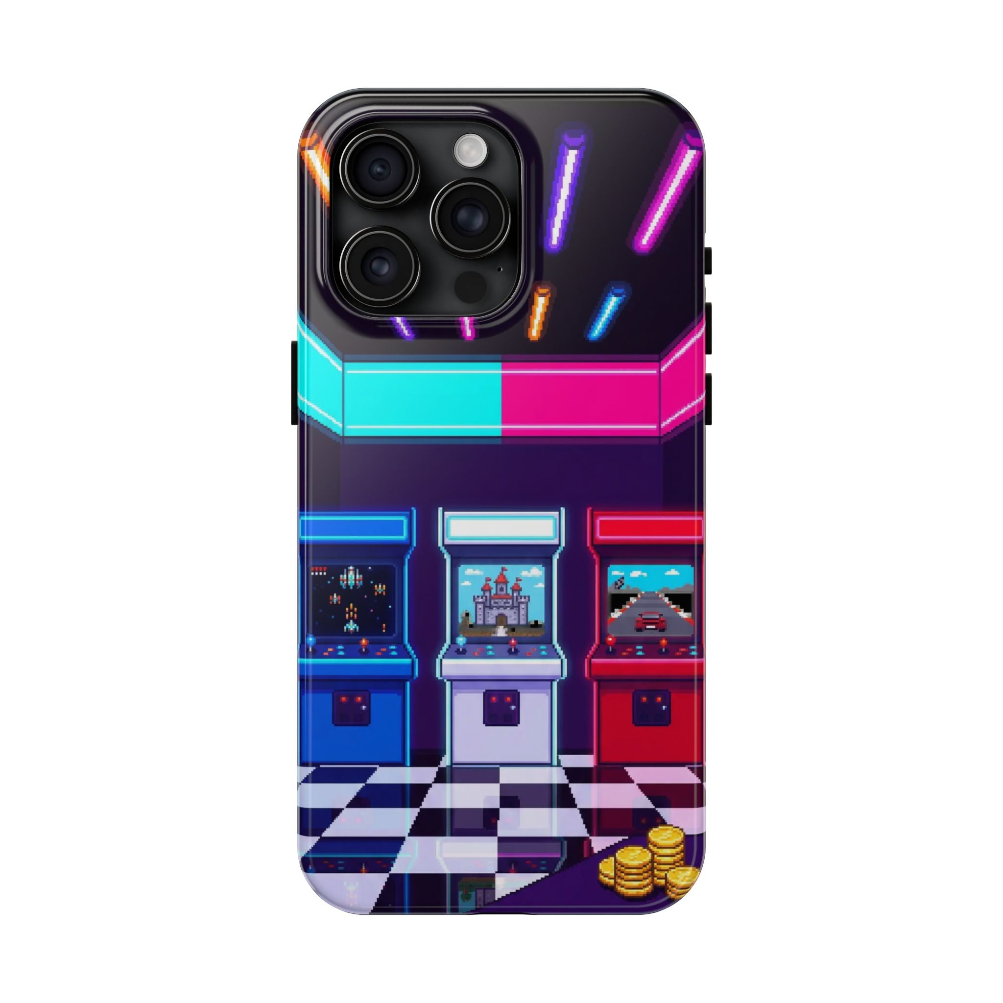 Retro Pixel Arcade Nights — Tough Phone Case