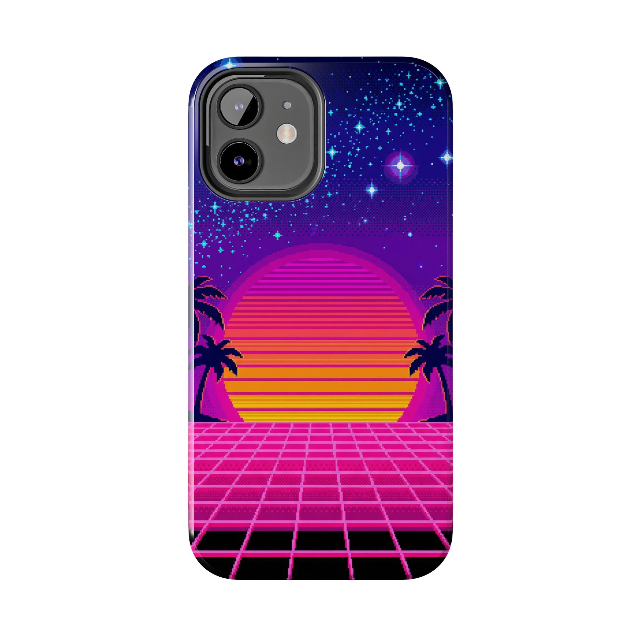 Retro Pixel 8-Bit Sunset — Tough Phone Case