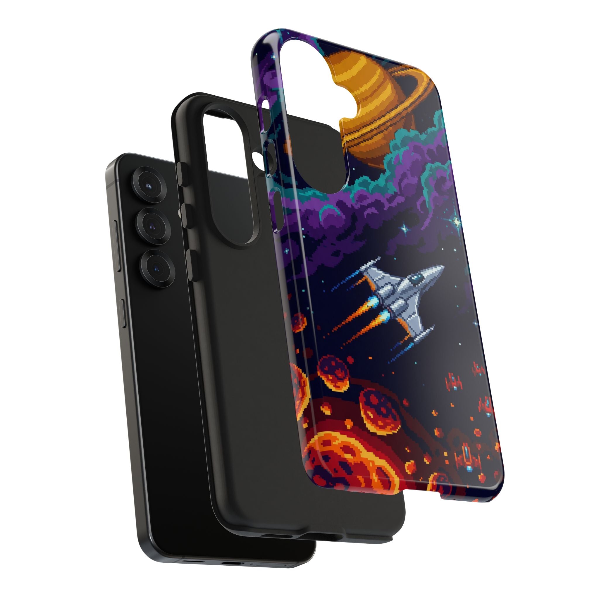 Retro Pixel Galactic Hero — Tough Phone Case