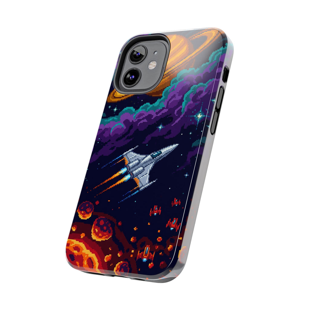 Retro Pixel Galactic Hero — Tough Phone Case