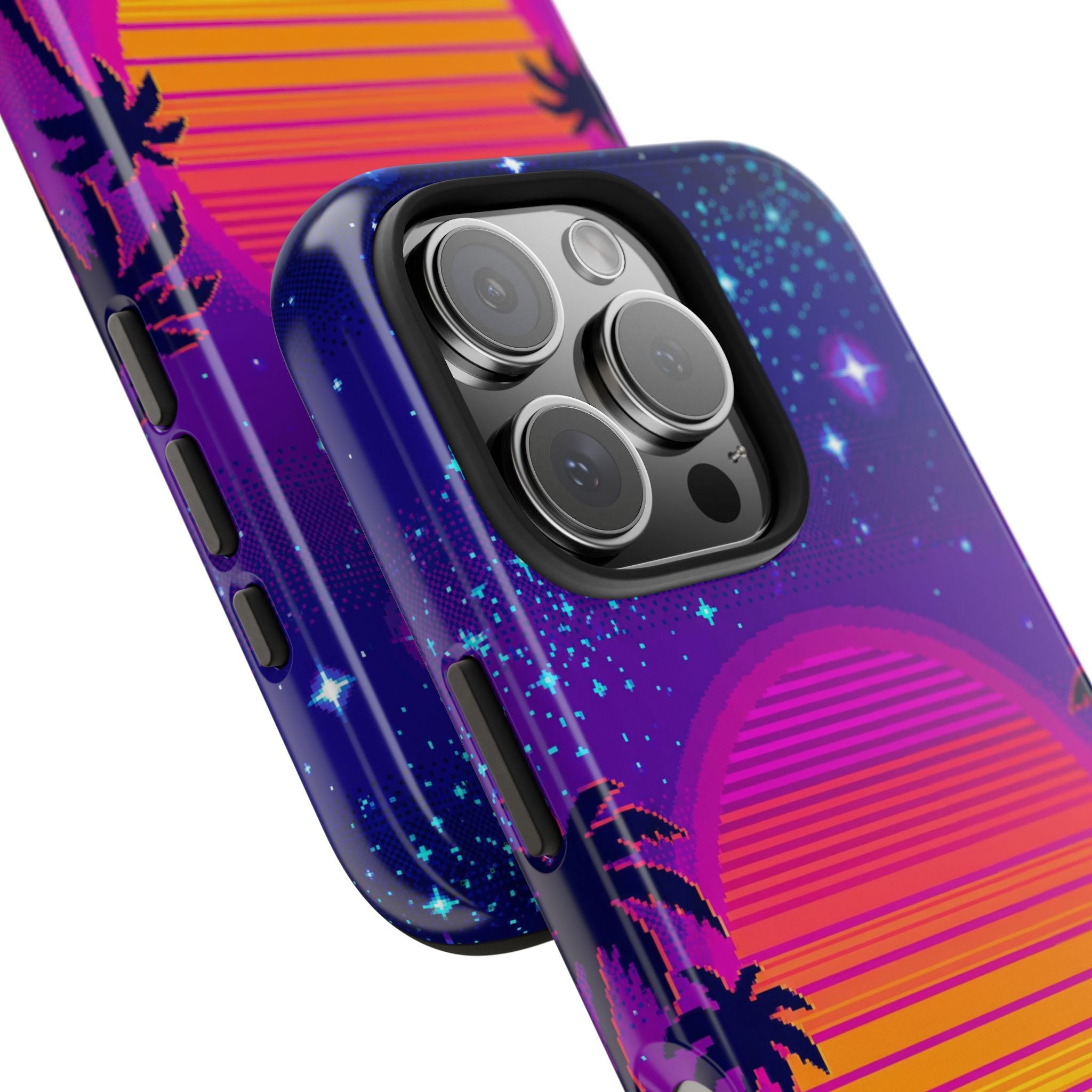 Retro Pixel 8-Bit Sunset — Tough Phone Case