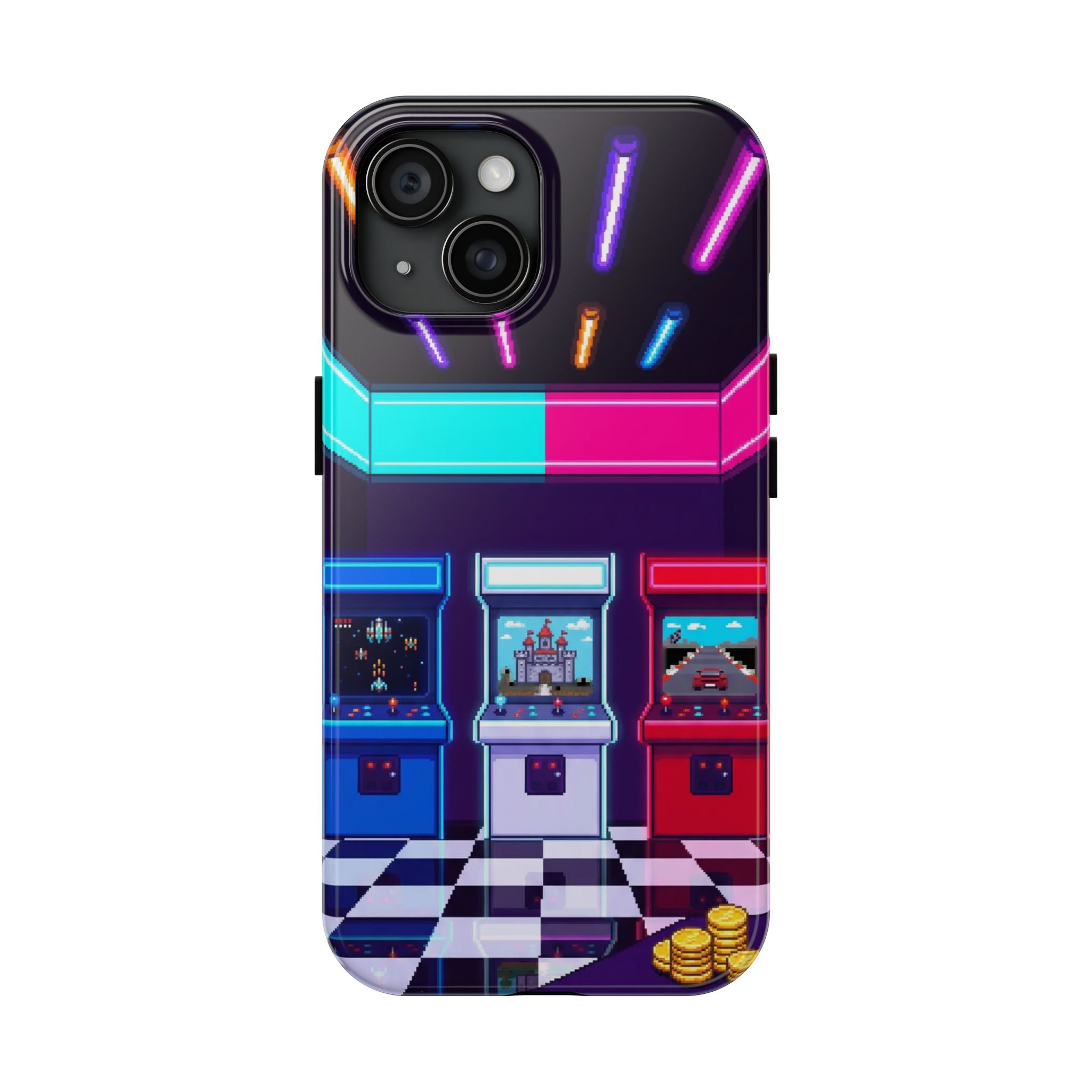Retro Pixel Arcade Nights — Tough Phone Case