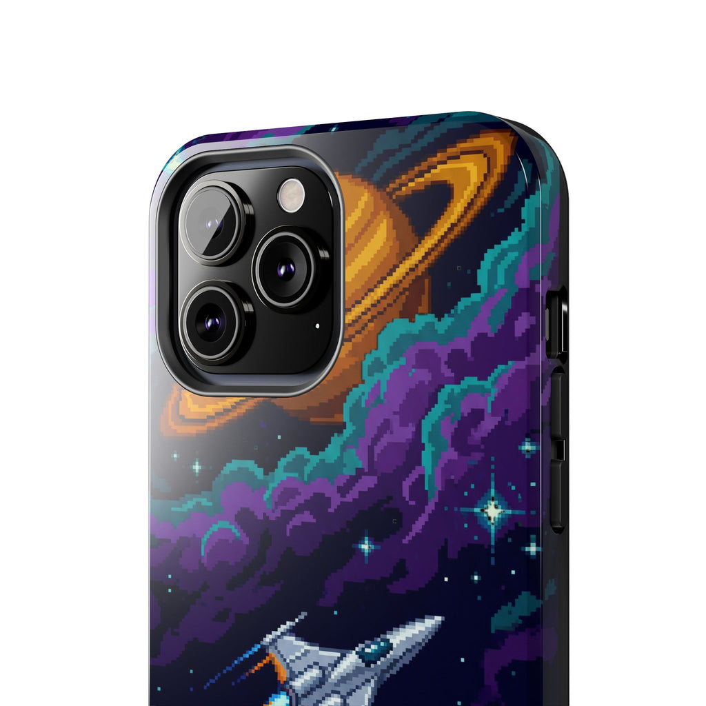 Retro Pixel Galactic Hero — Tough Phone Case