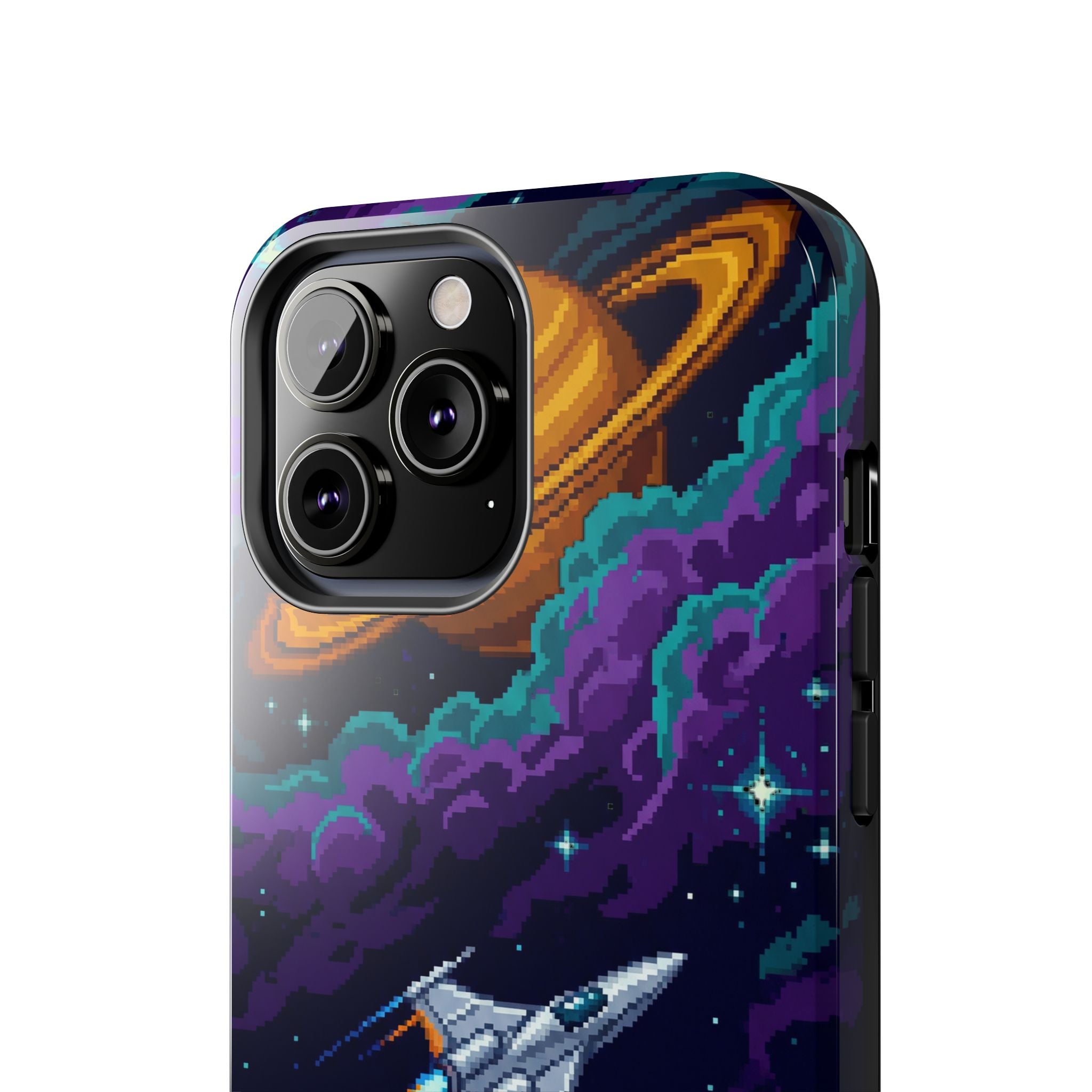 Retro Pixel Galactic Hero — Tough Phone Case