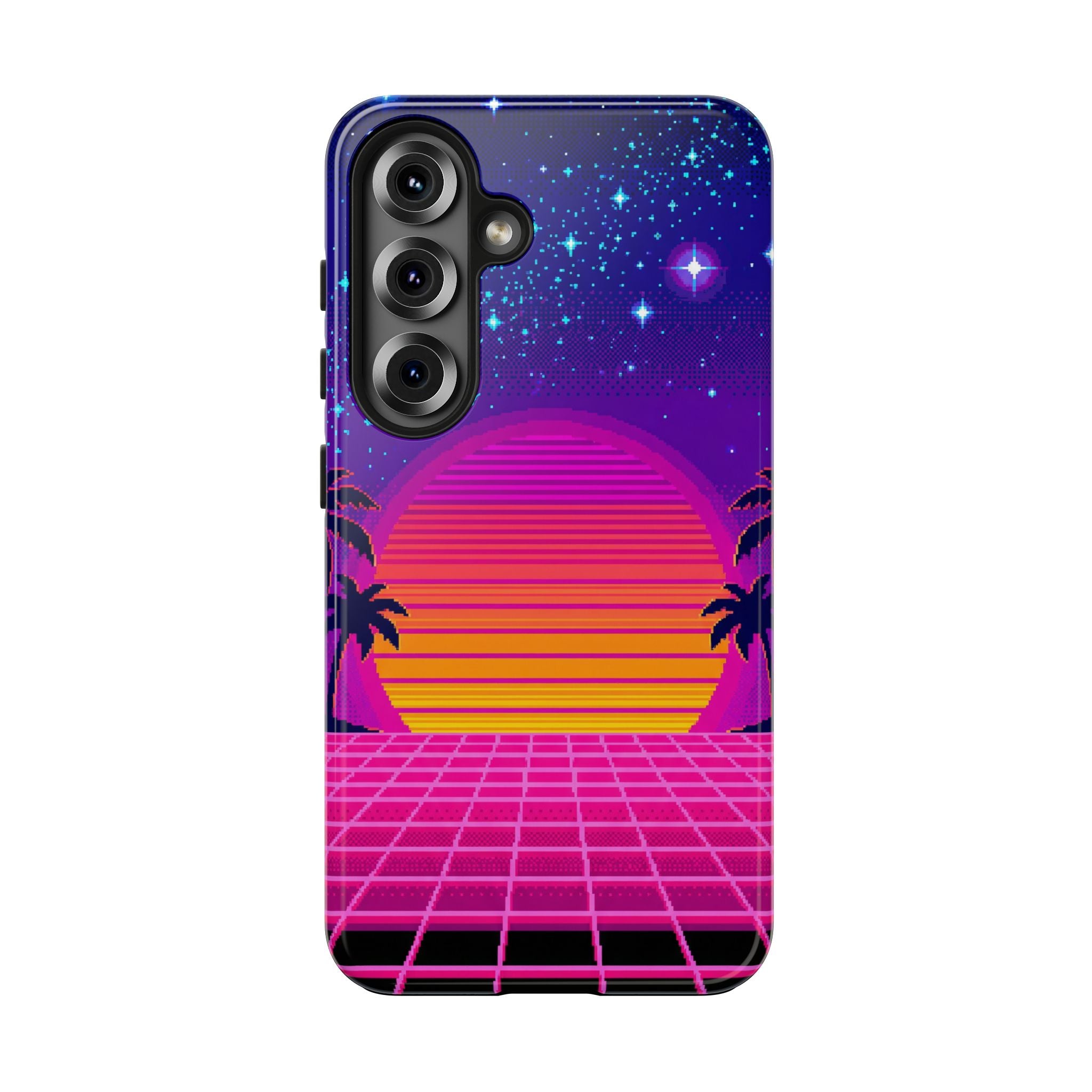 Retro Pixel 8-Bit Sunset — Tough Phone Case