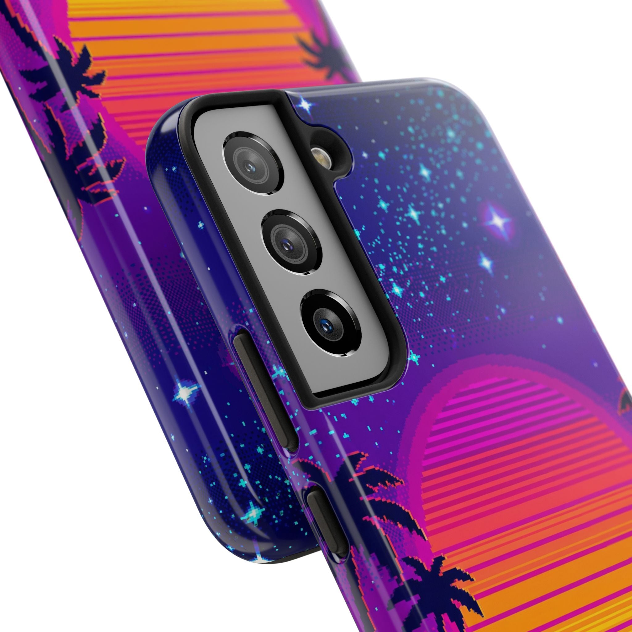 Retro Pixel 8-Bit Sunset — Tough Phone Case