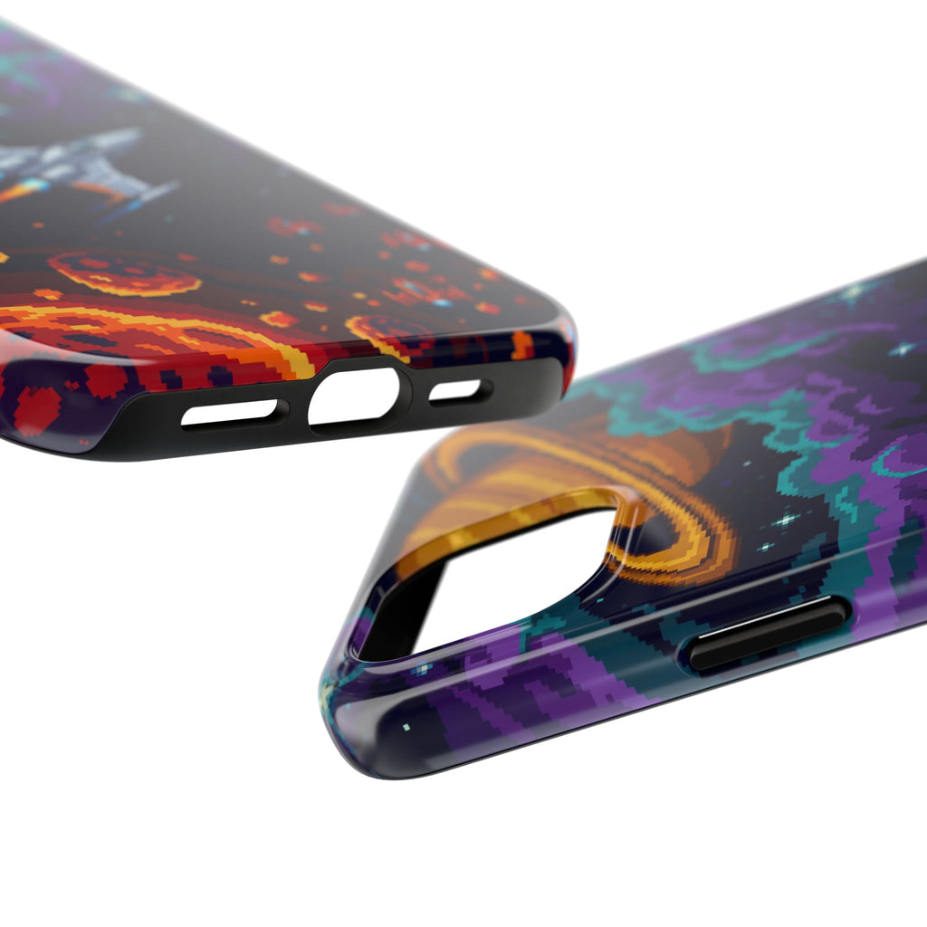 Retro Pixel Galactic Hero — Tough Phone Case