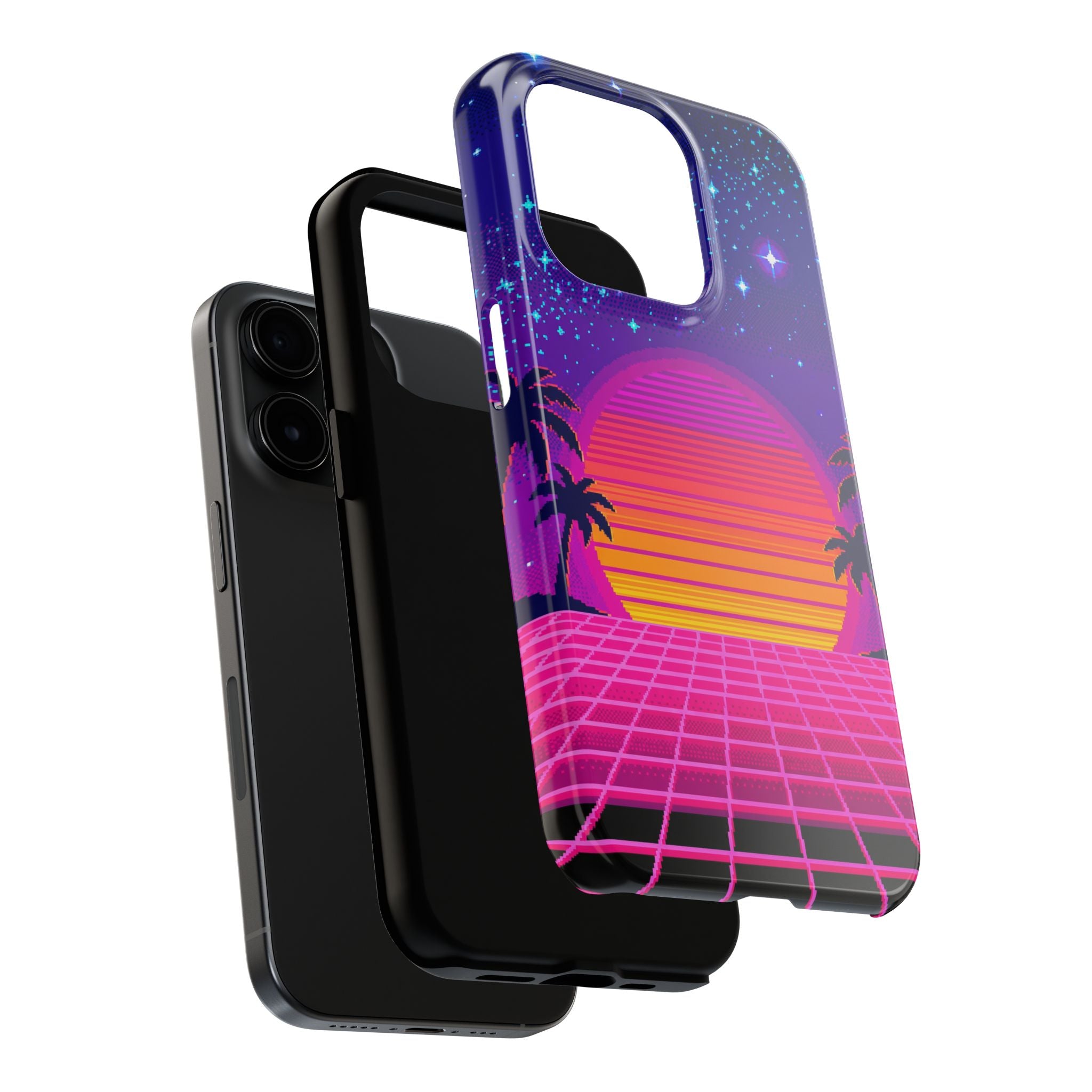 Retro Pixel 8-Bit Sunset — Tough Phone Case