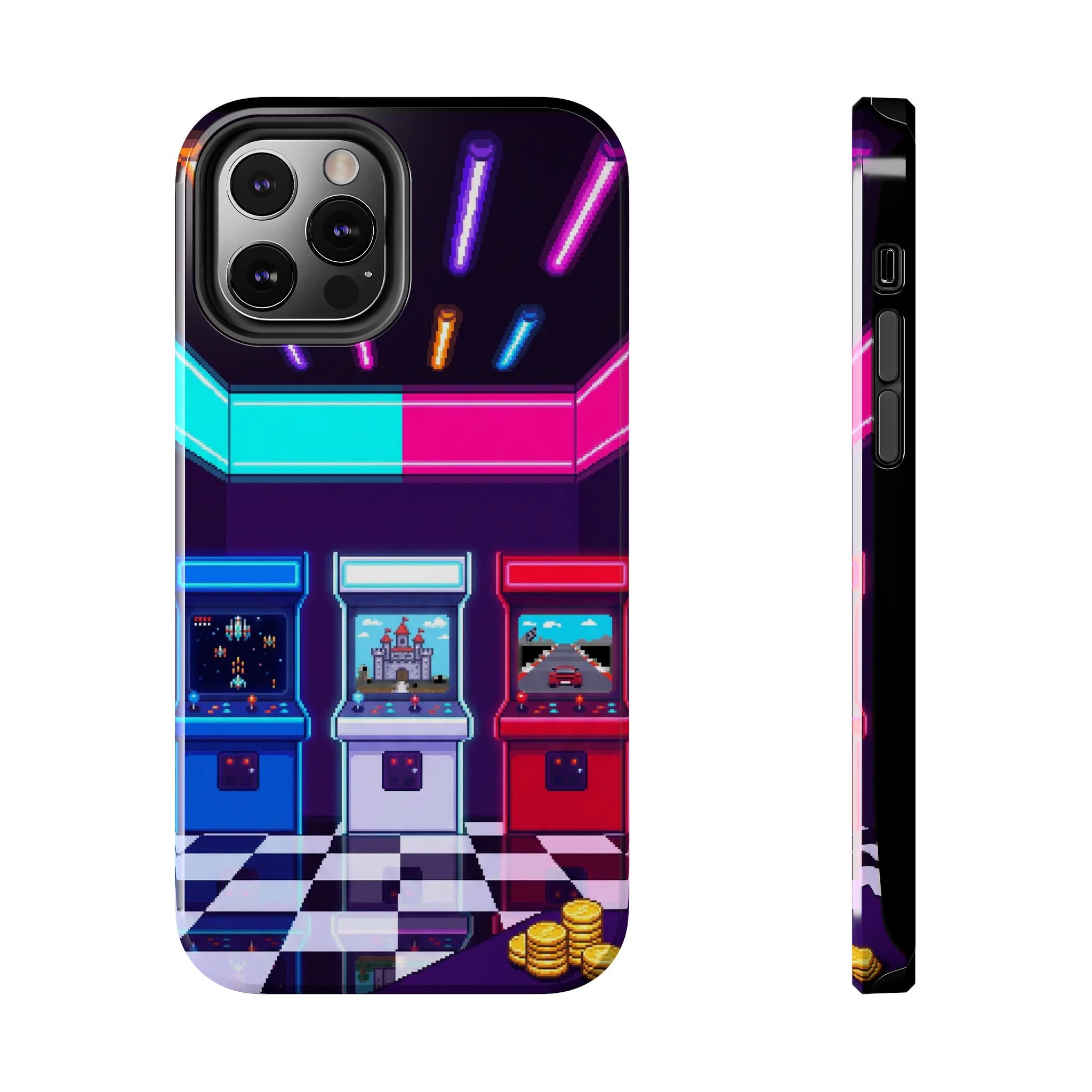 Retro Pixel Arcade Nights — Tough Phone Case