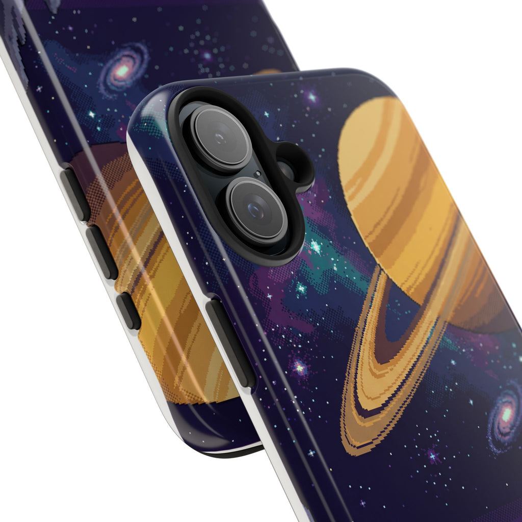 Retro Pixel Astronaut on an Alien World — Tough Phone Case