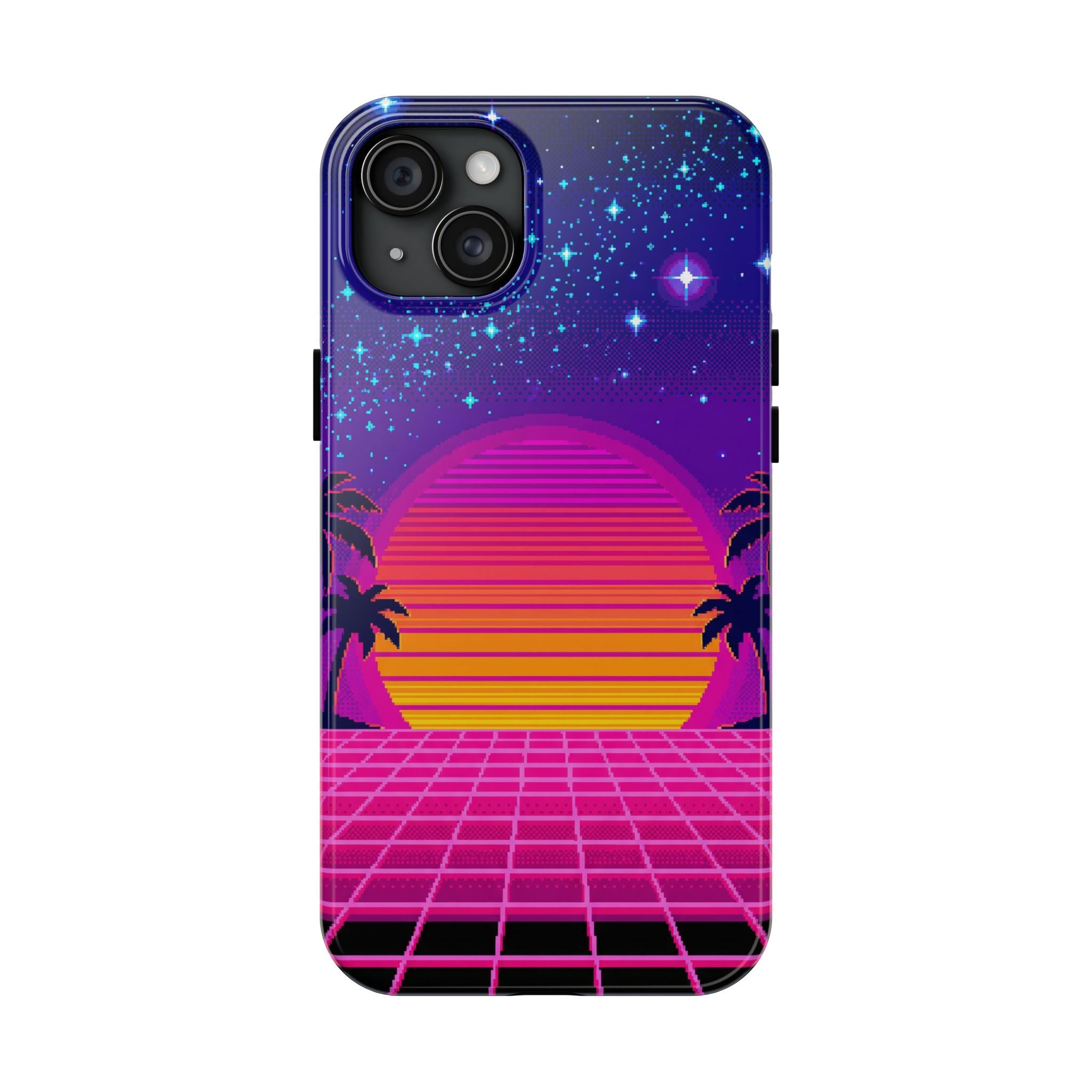 Retro Pixel 8-Bit Sunset — Tough Phone Case
