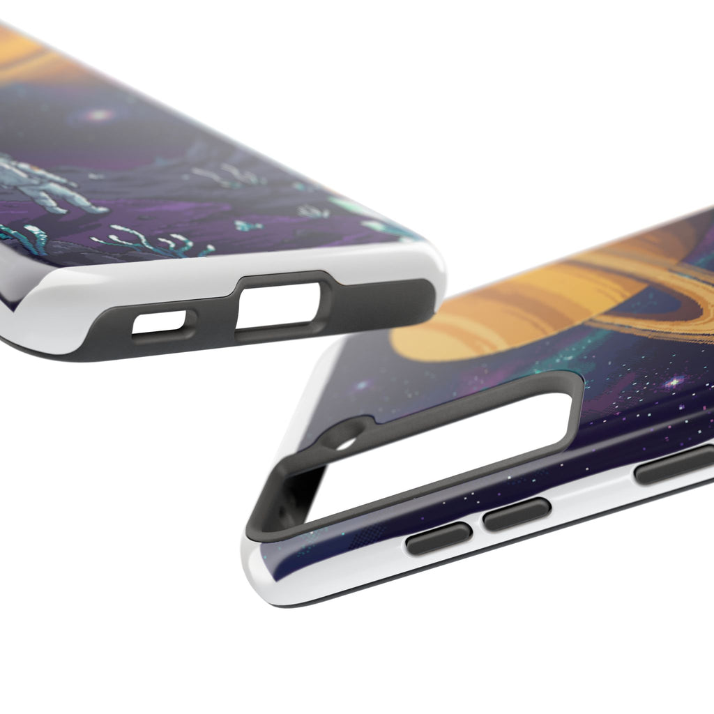 Retro Pixel Astronaut on an Alien World — Tough Phone Case