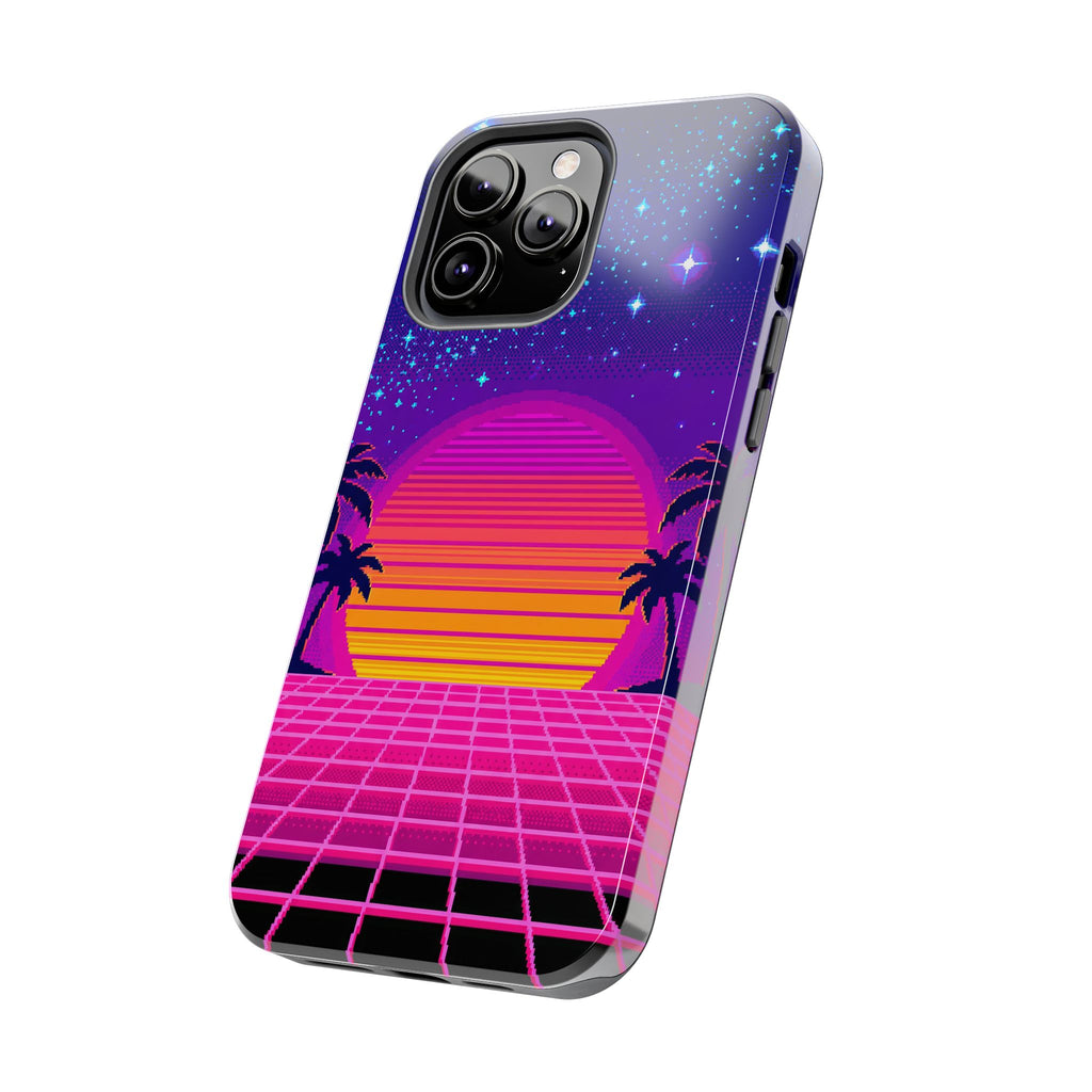 Retro Pixel 8-Bit Sunset — Tough Phone Case