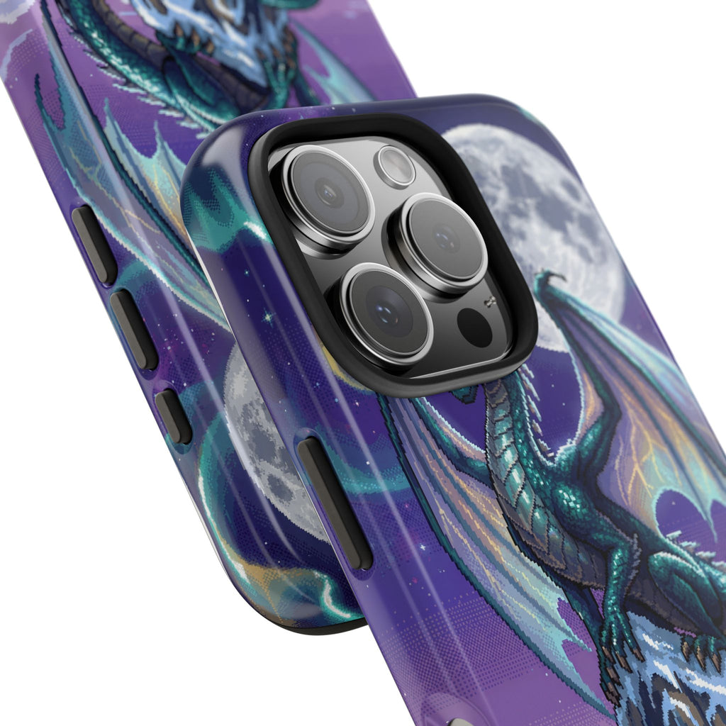 Retro Pixel Dragon on the Mountain Peak — Tough Phone Case