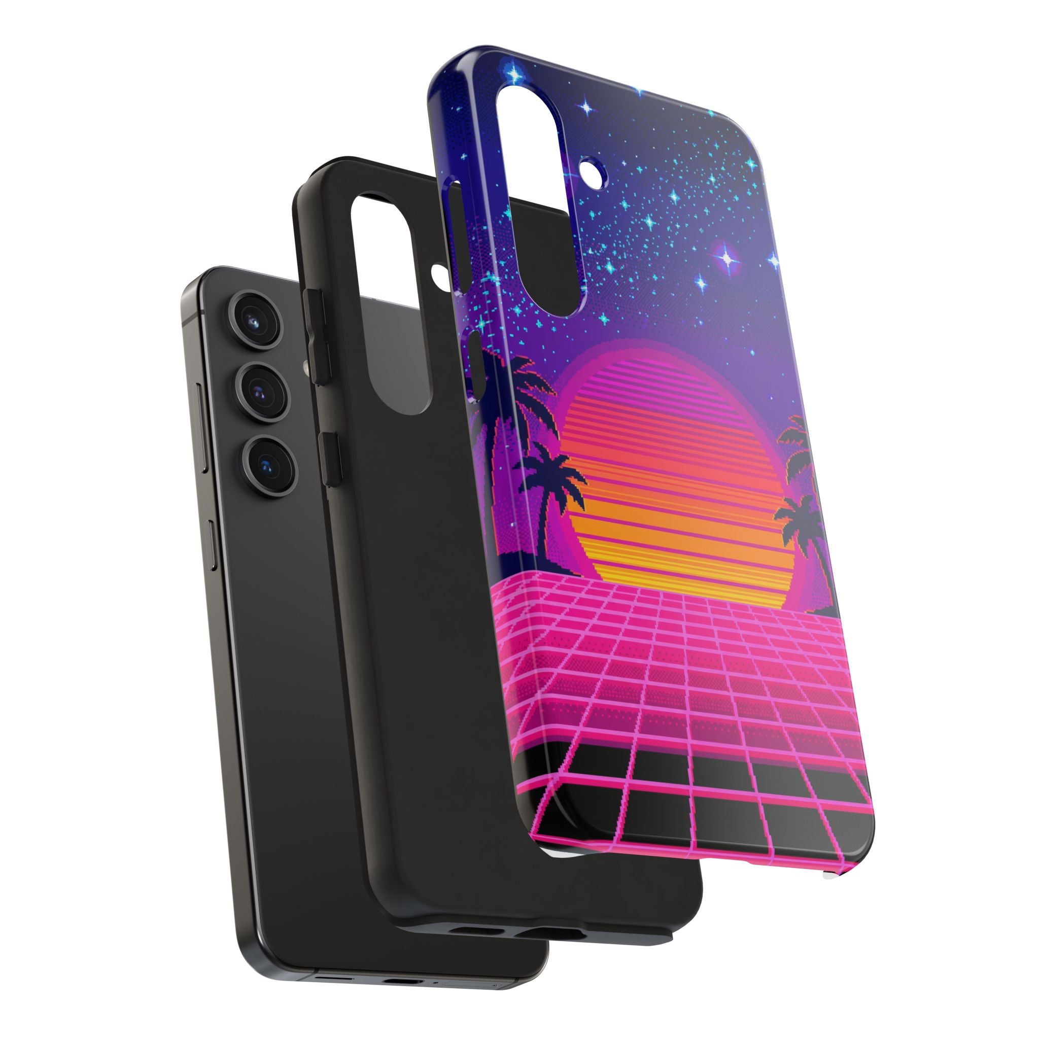 Retro Pixel 8-Bit Sunset — Tough Phone Case