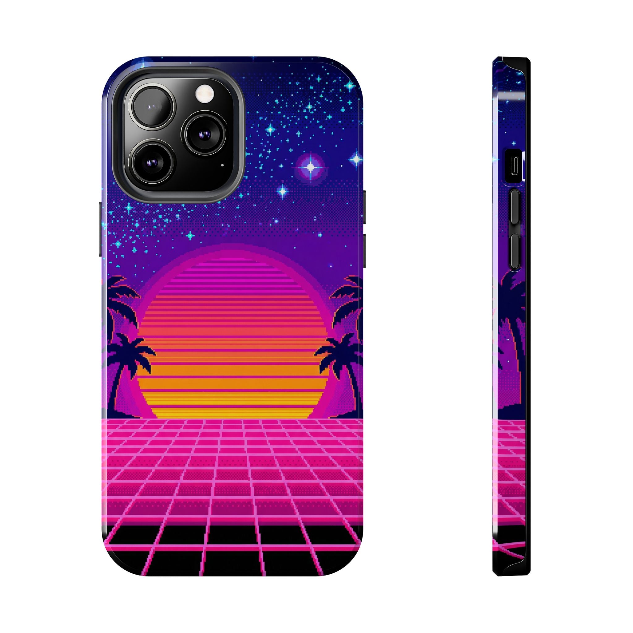 Retro Pixel 8-Bit Sunset — Tough Phone Case