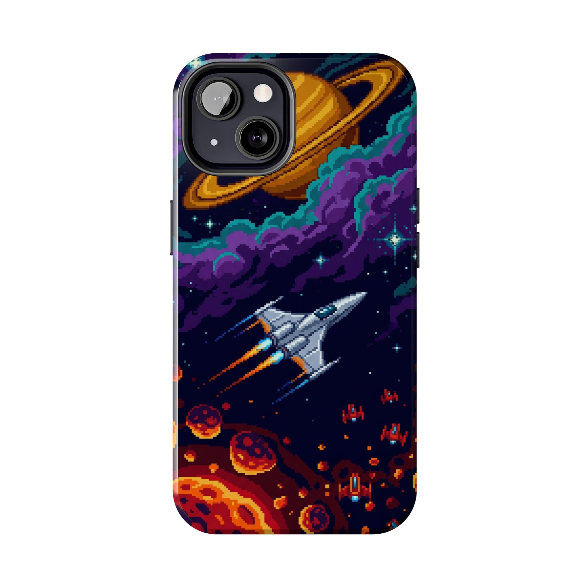 Retro Pixel Galactic Hero — Tough Phone Case