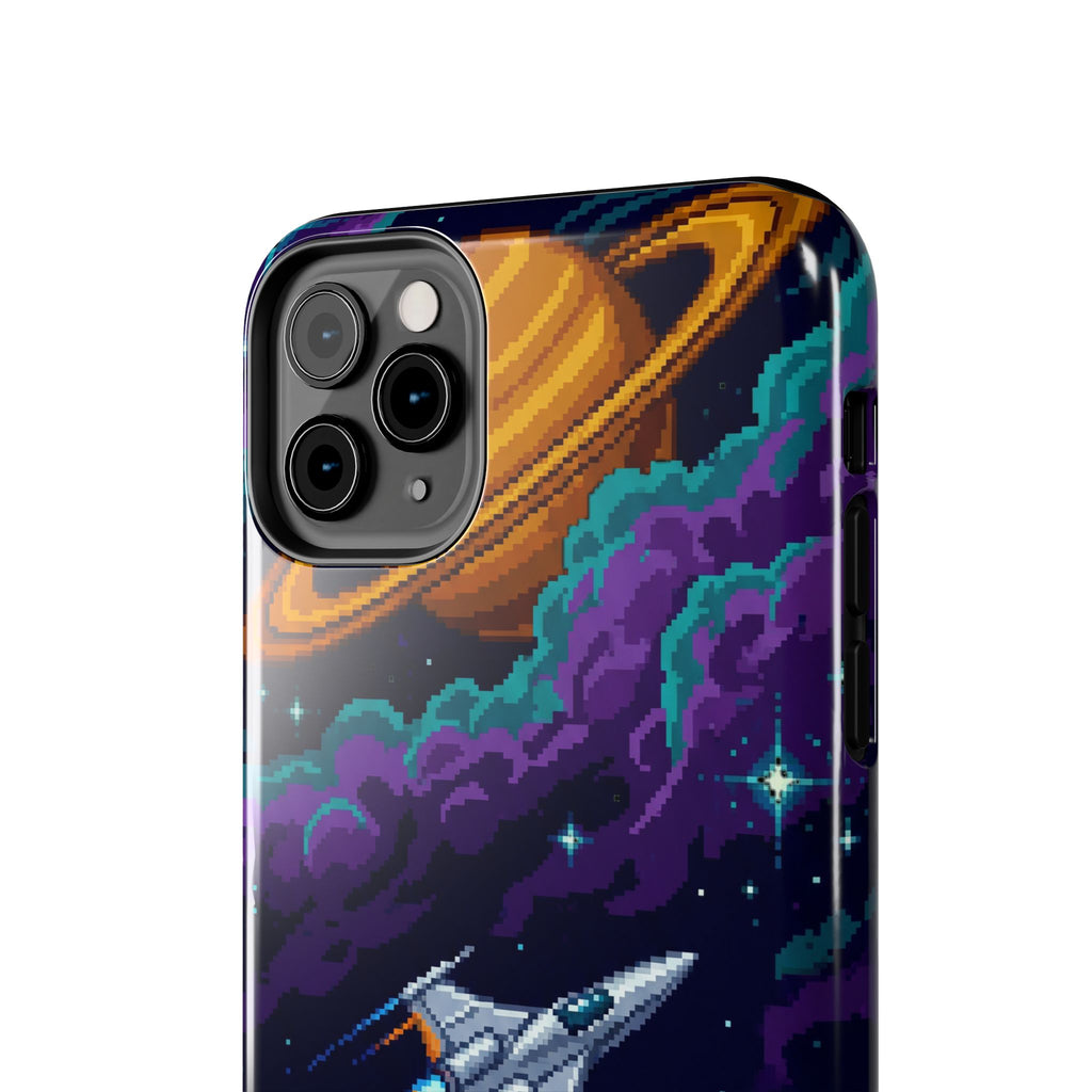 Retro Pixel Galactic Hero — Tough Phone Case