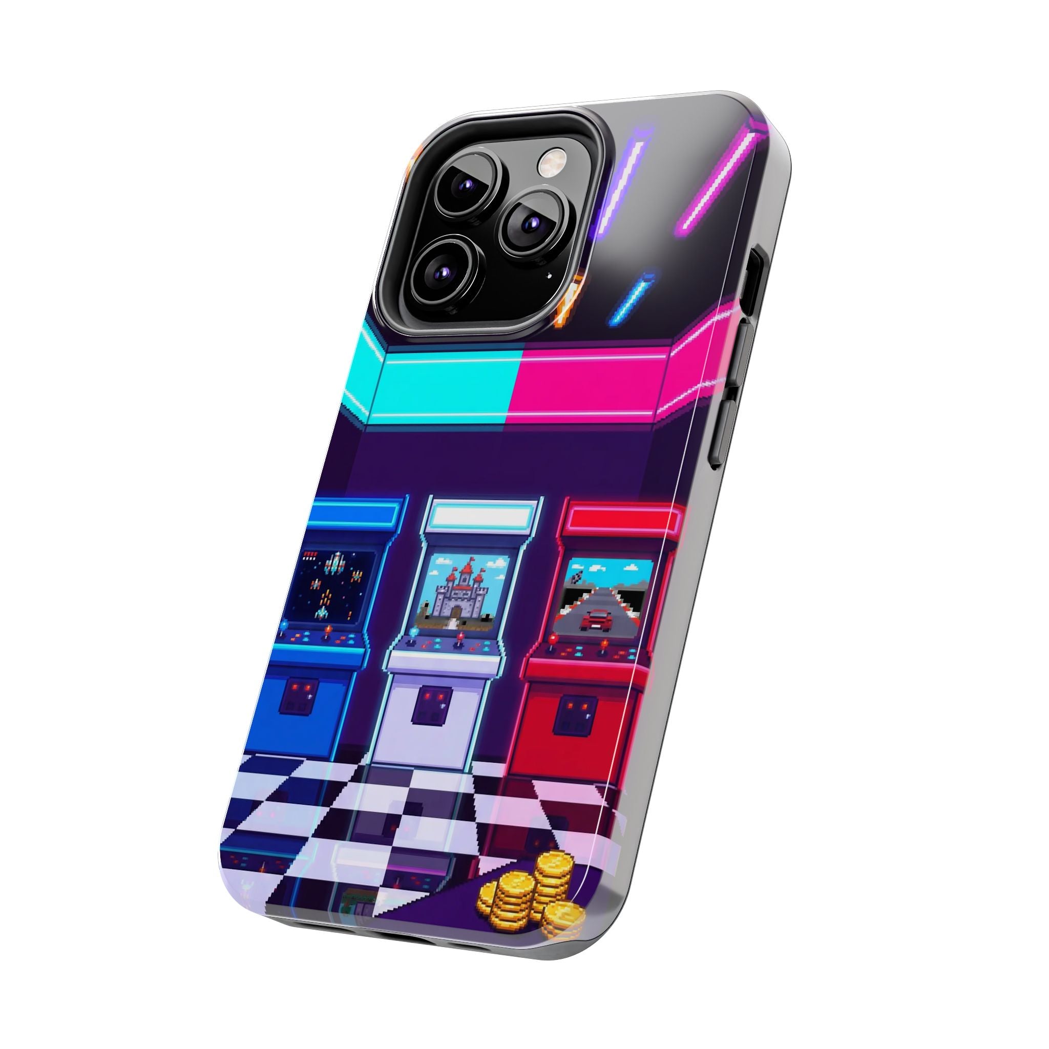 Retro Pixel Arcade Nights — Tough Phone Case