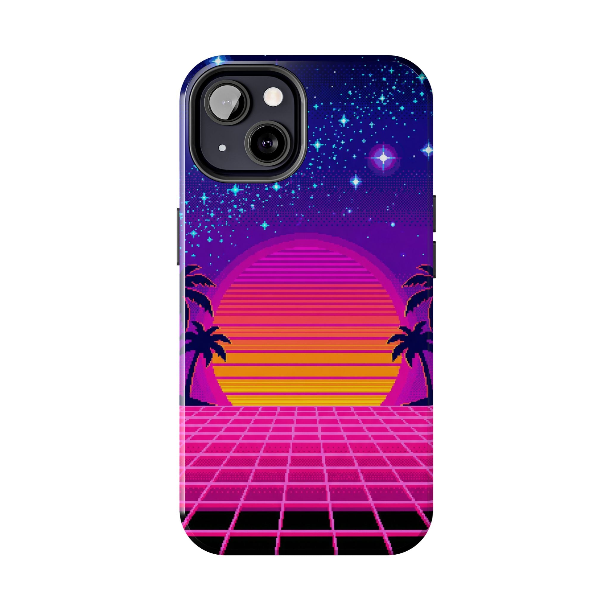 Retro Pixel 8-Bit Sunset — Tough Phone Case