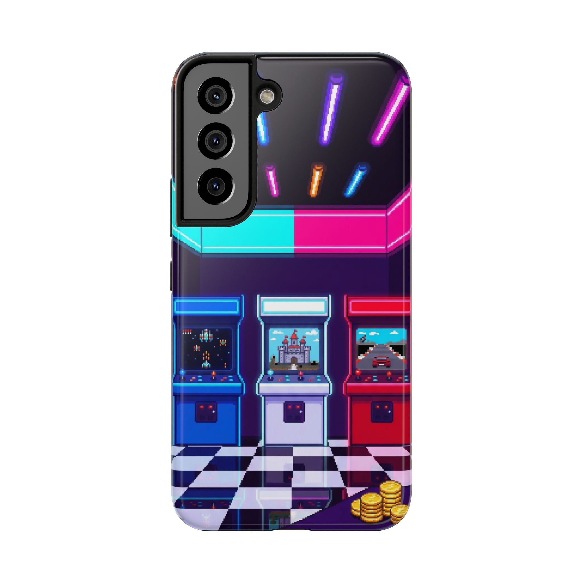Retro Pixel Arcade Nights — Tough Phone Case