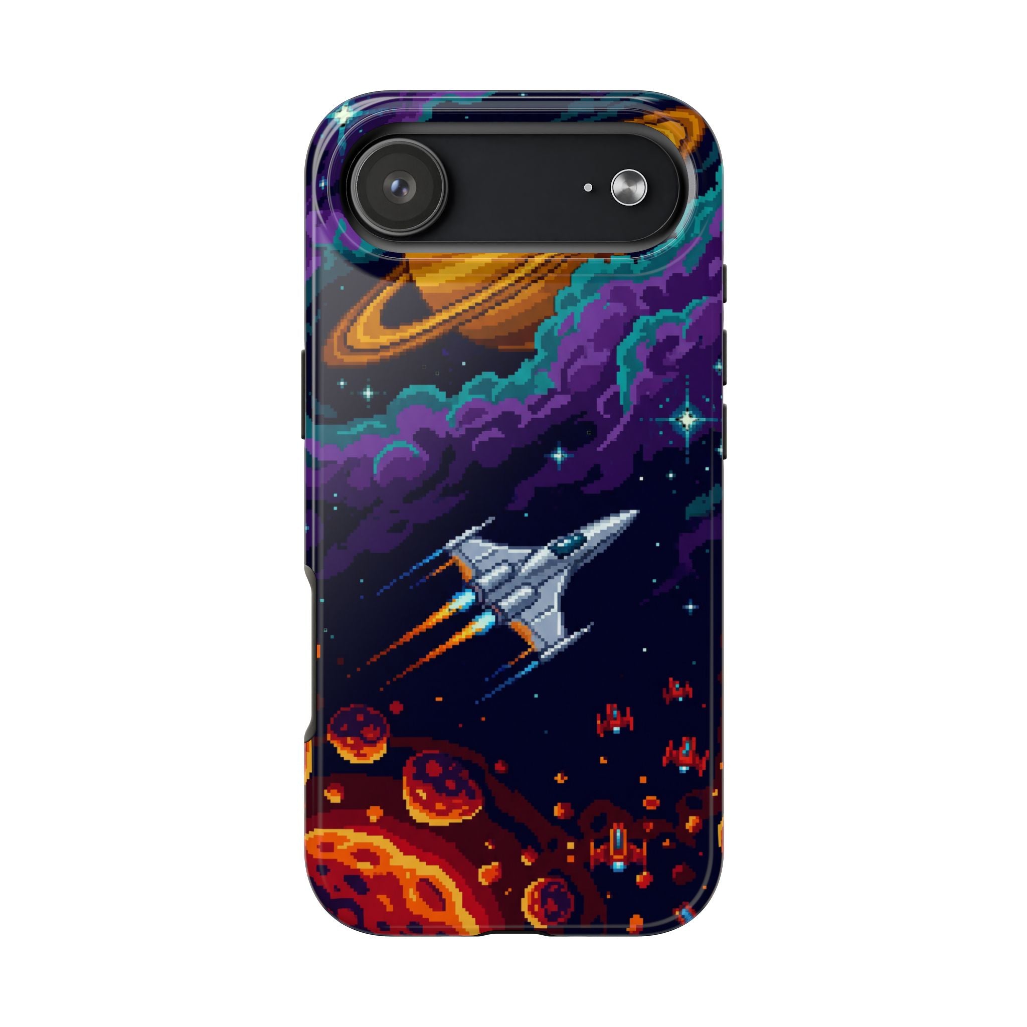 Retro Pixel Galactic Hero — Tough Phone Case