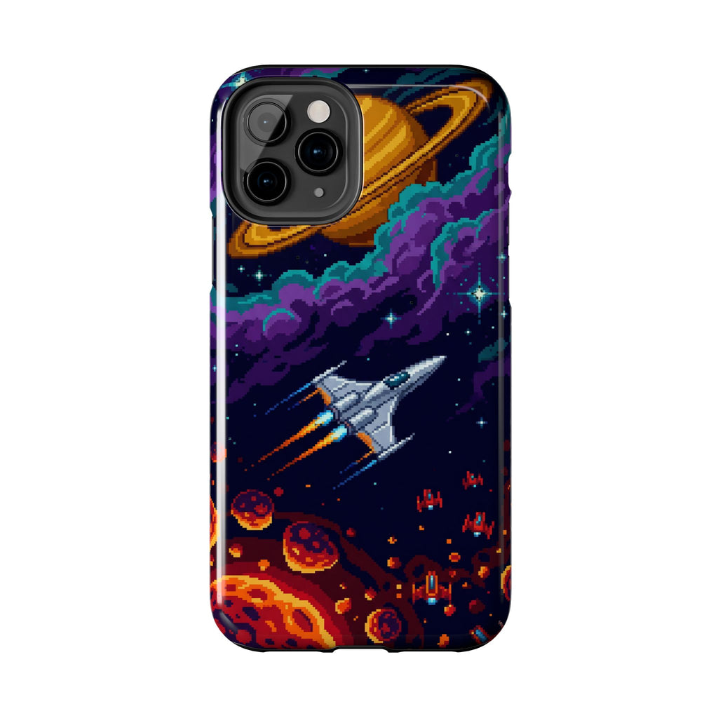 Retro Pixel Galactic Hero — Tough Phone Case