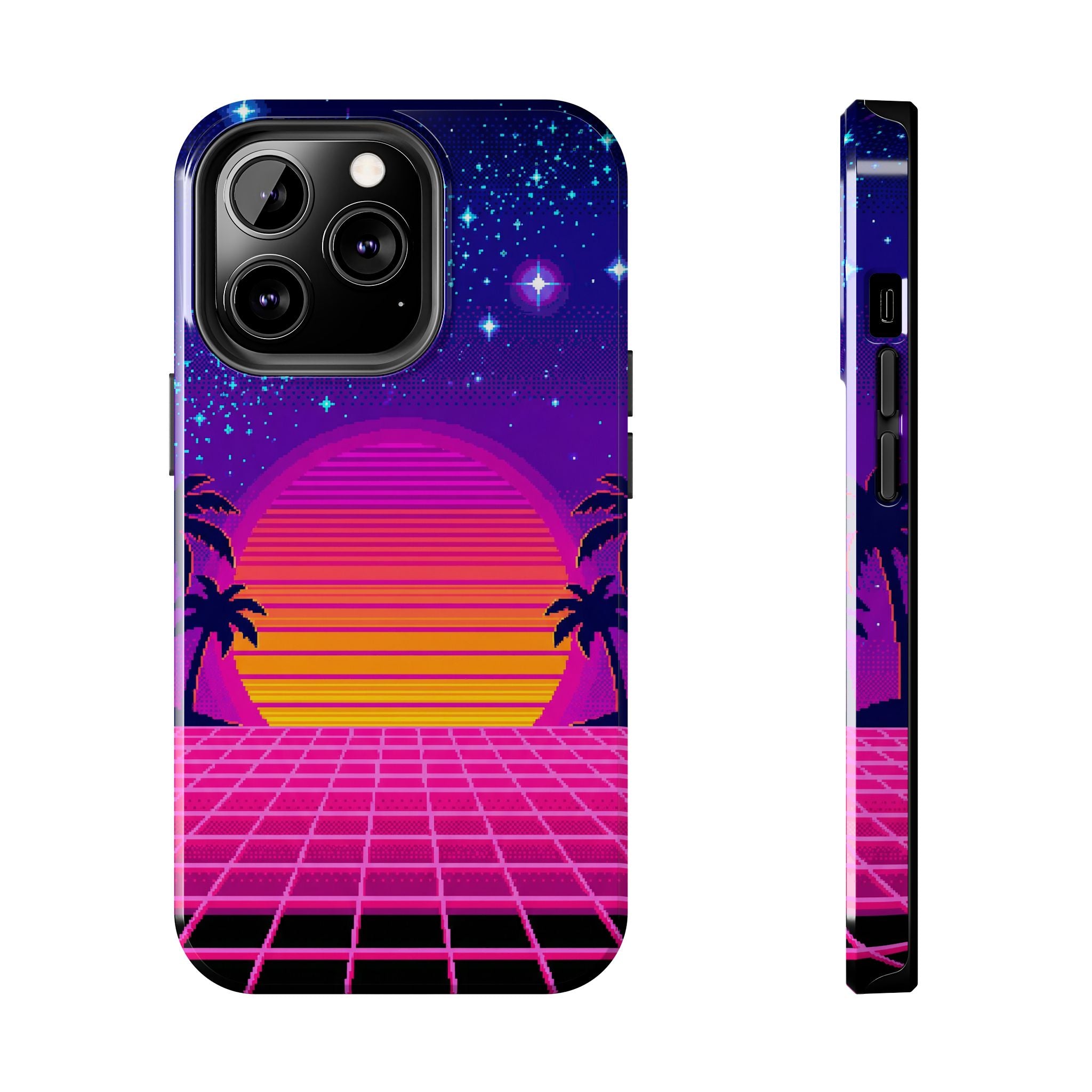 Retro Pixel 8-Bit Sunset — Tough Phone Case
