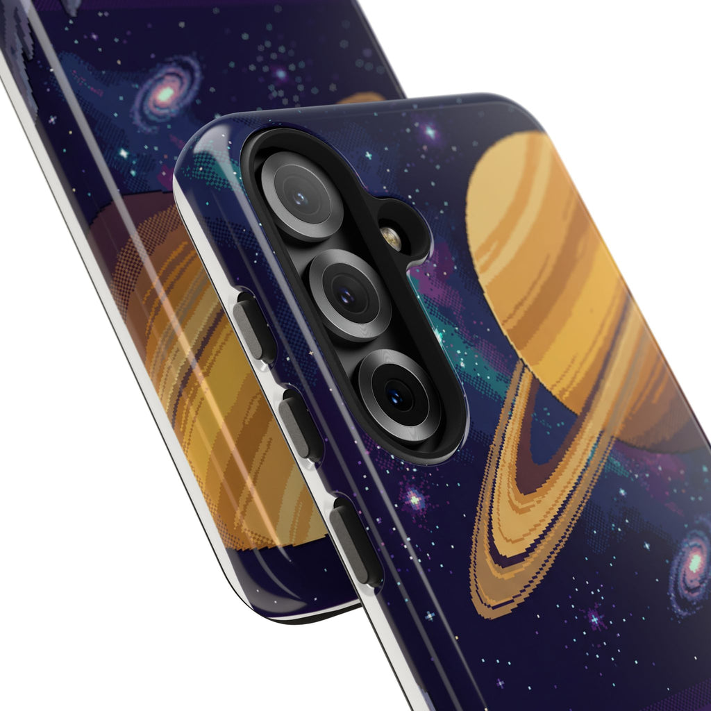 Retro Pixel Astronaut on an Alien World — Tough Phone Case