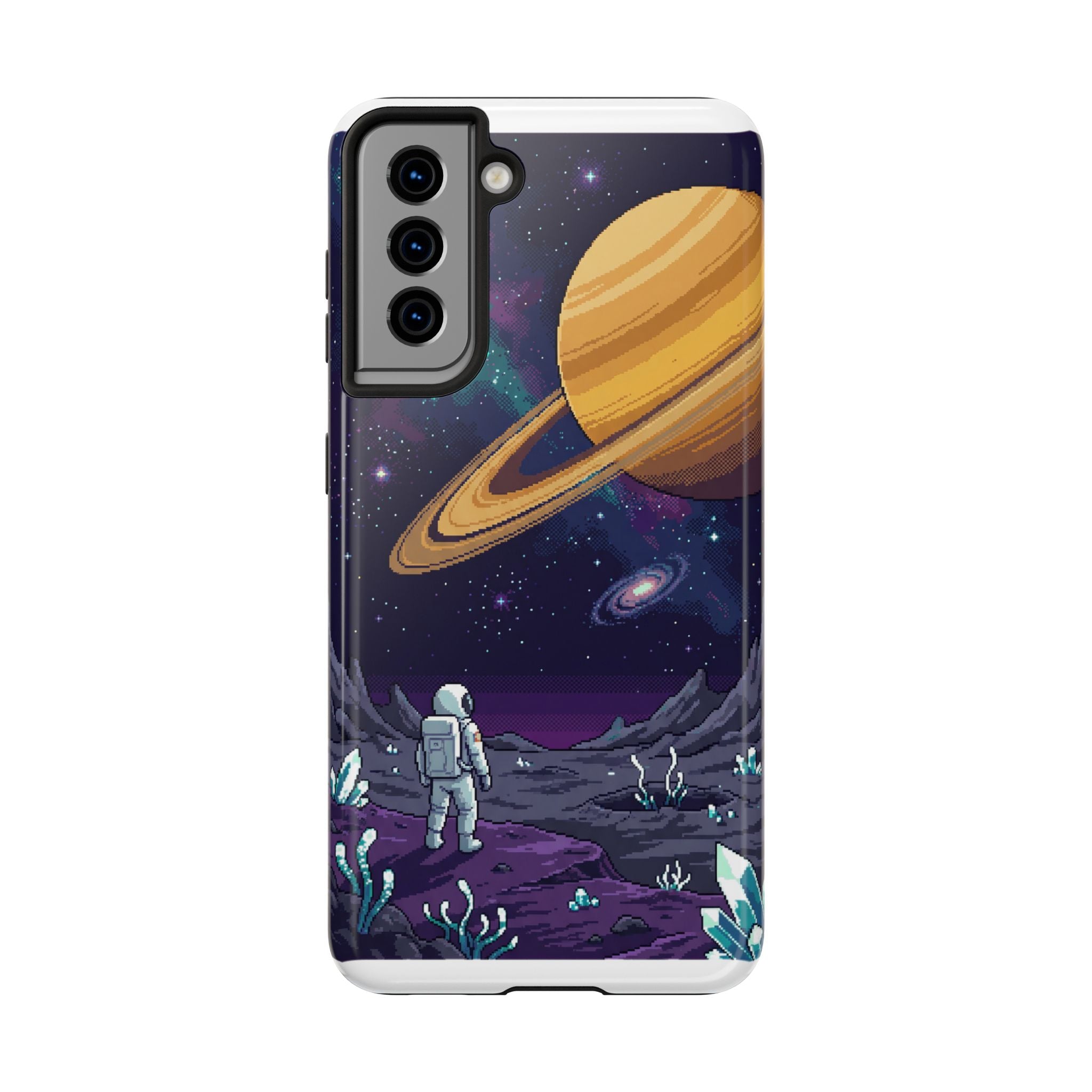 Retro Pixel Astronaut on an Alien World — Tough Phone Case
