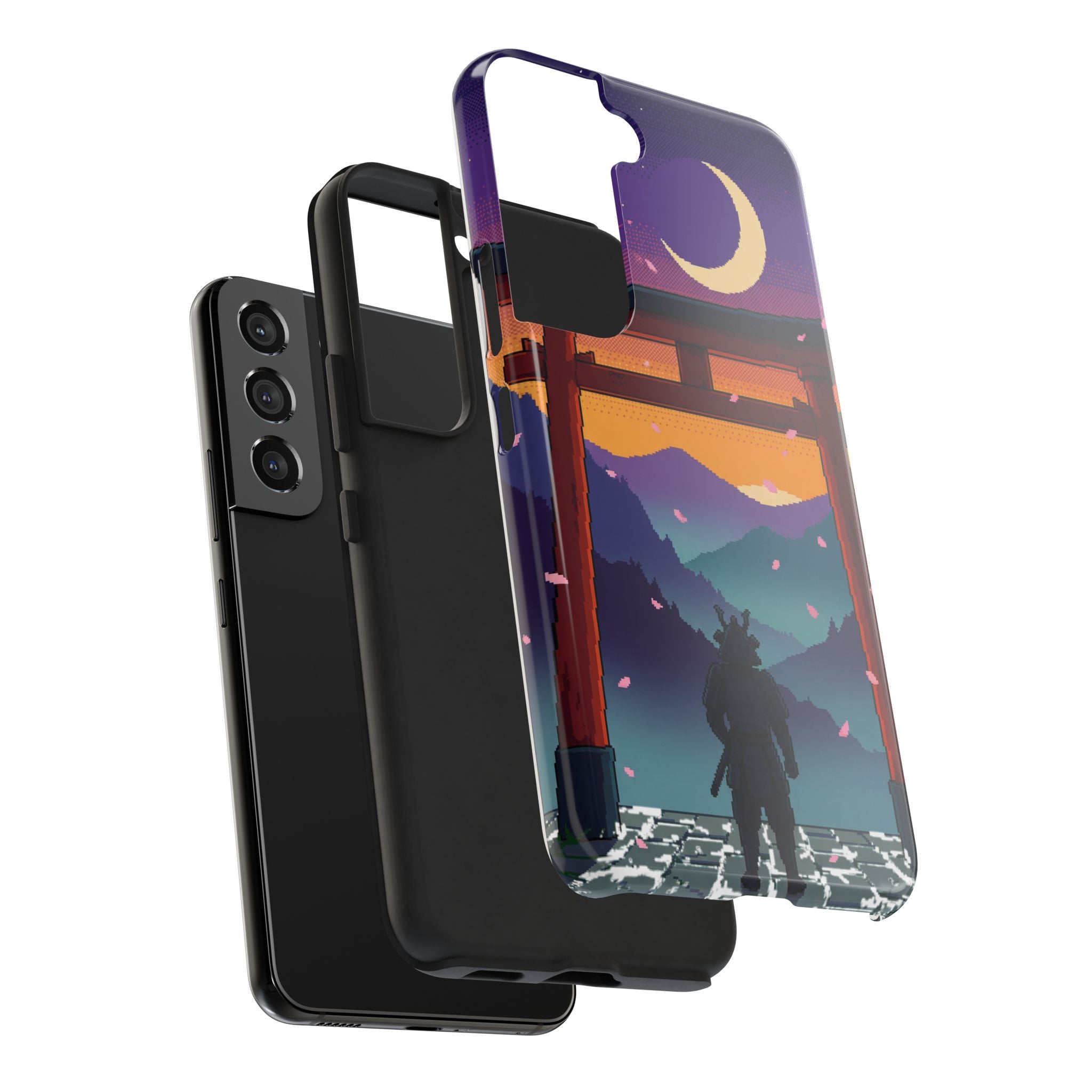 Retro Pixel Lone Samurai — Tough Phone Case