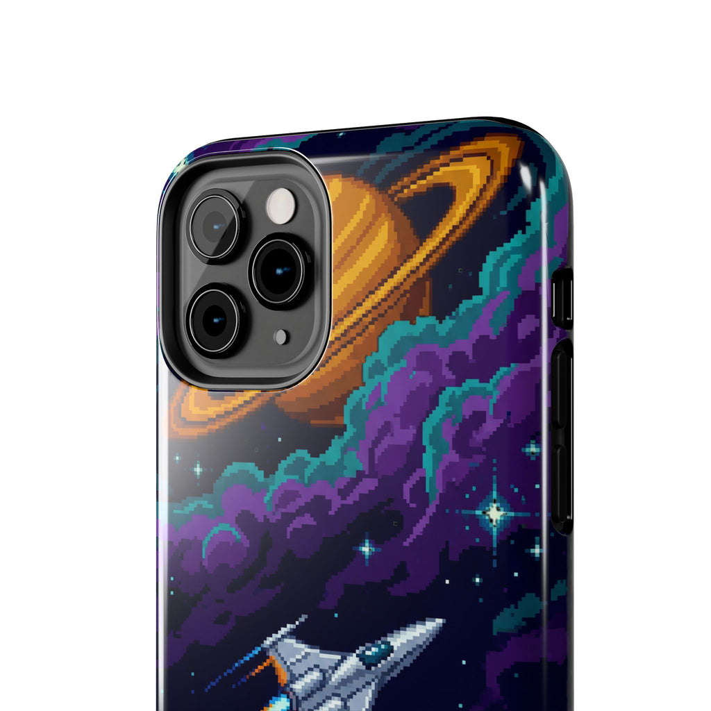 Retro Pixel Galactic Hero — Tough Phone Case