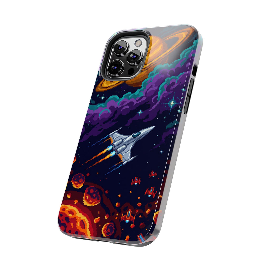 Retro Pixel Galactic Hero — Tough Phone Case
