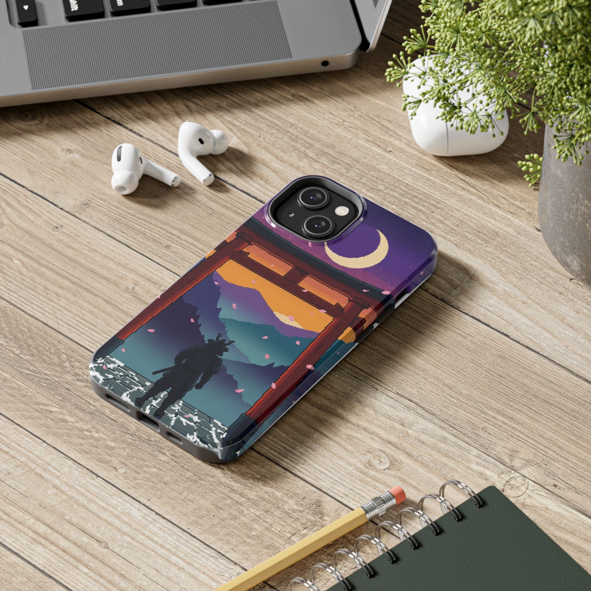 Retro Pixel Lone Samurai — Tough Phone Case