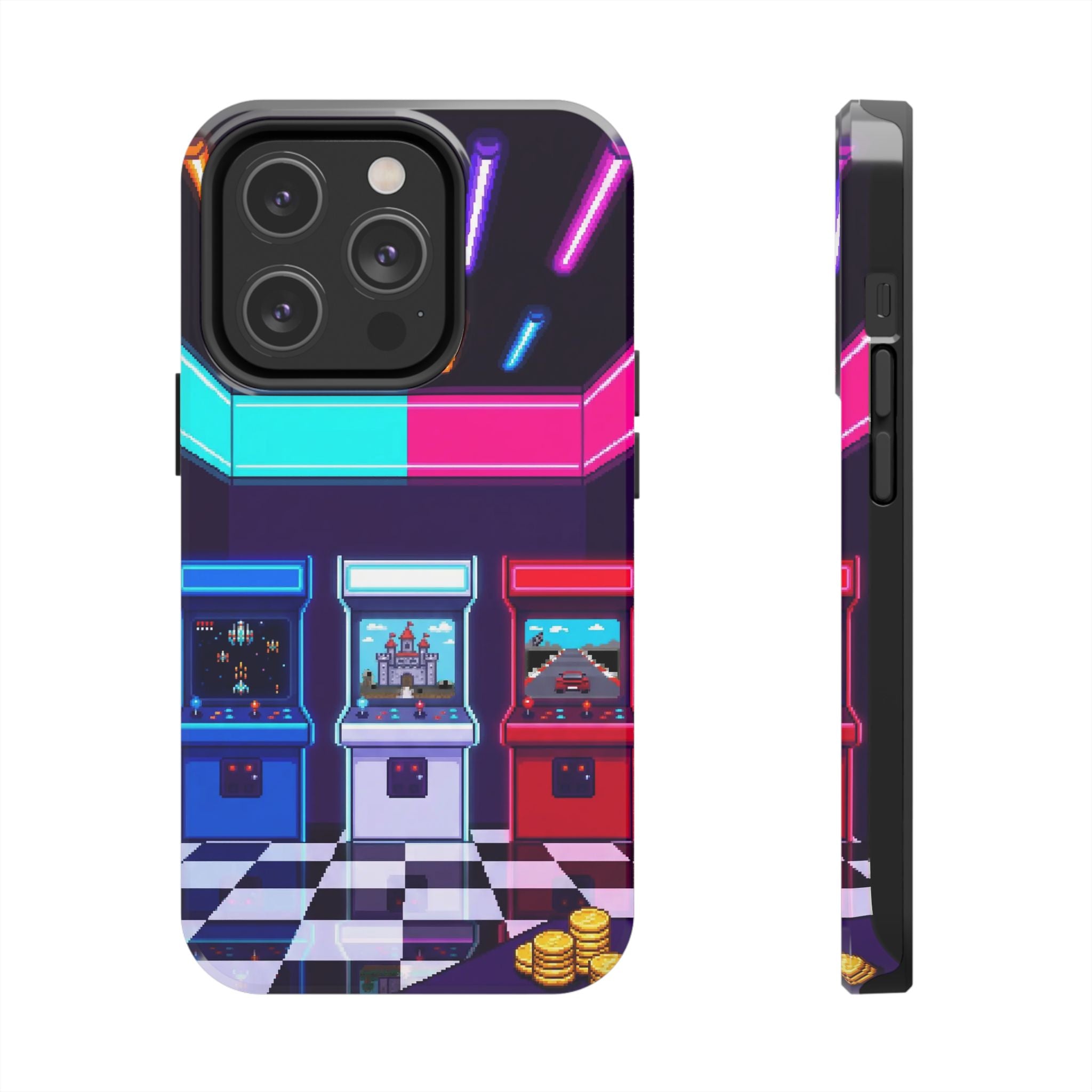 Retro Pixel Arcade Nights — Tough Phone Case