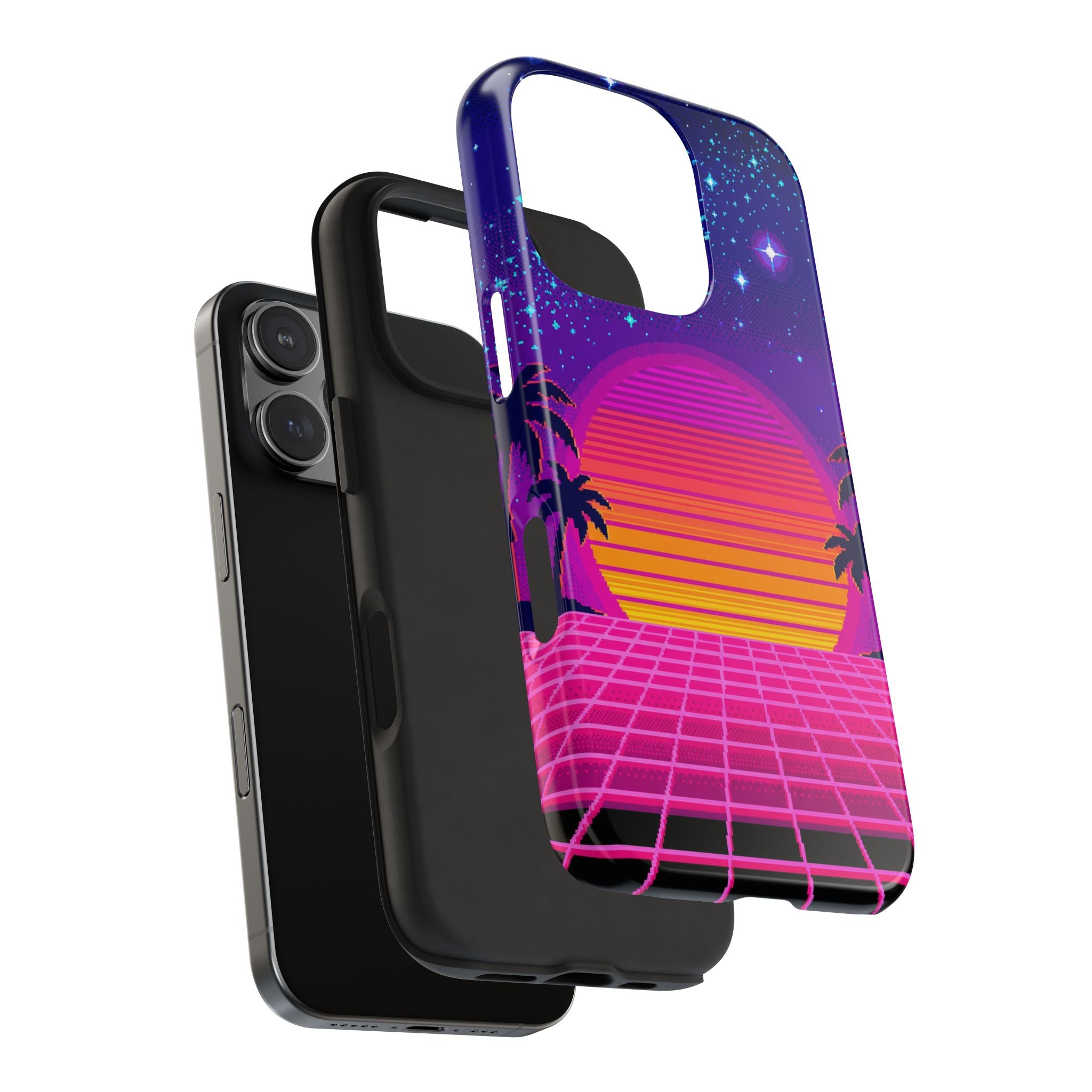 Retro Pixel 8-Bit Sunset — Tough Phone Case