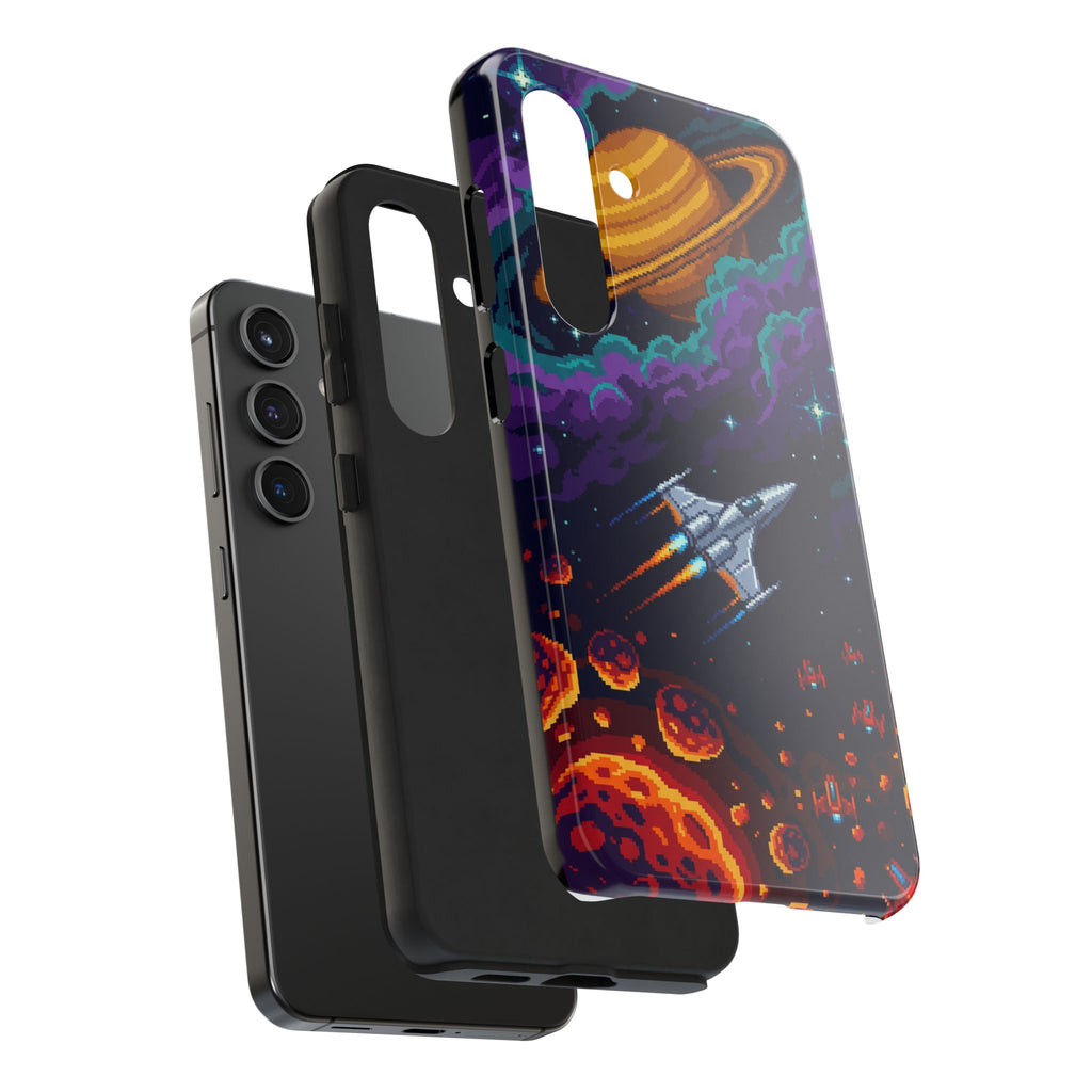 Retro Pixel Galactic Hero — Tough Phone Case