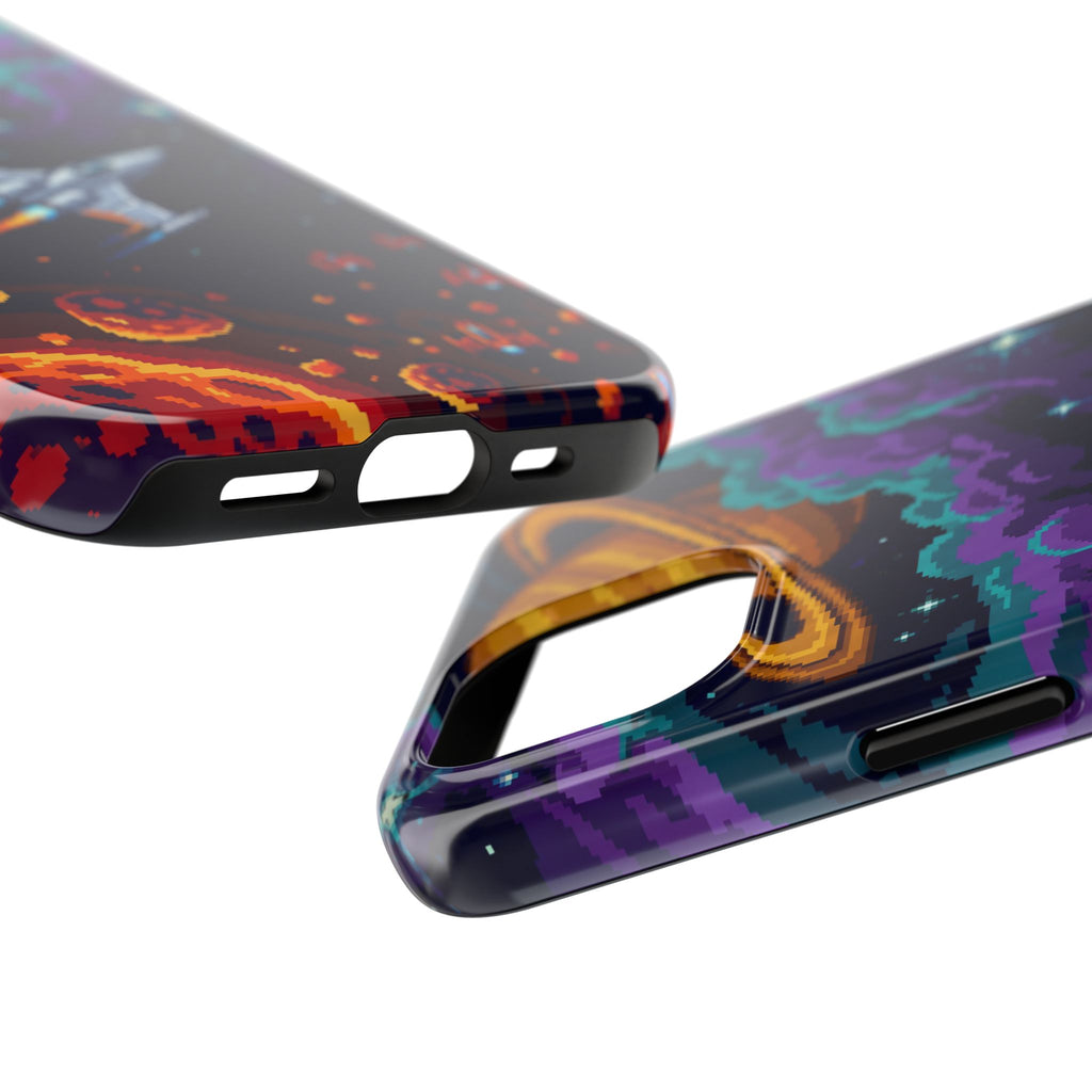 Retro Pixel Galactic Hero — Tough Phone Case