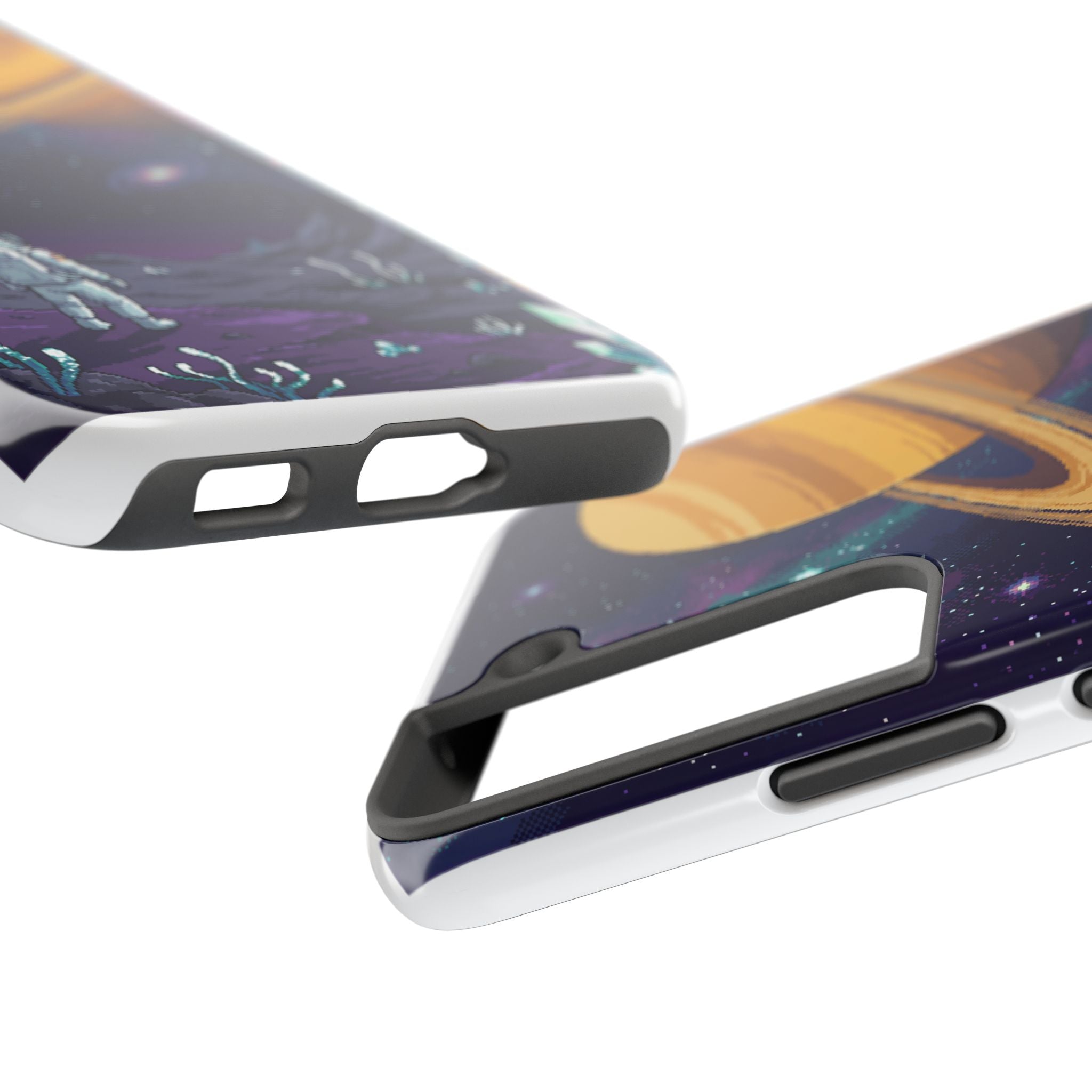 Retro Pixel Astronaut on an Alien World — Tough Phone Case